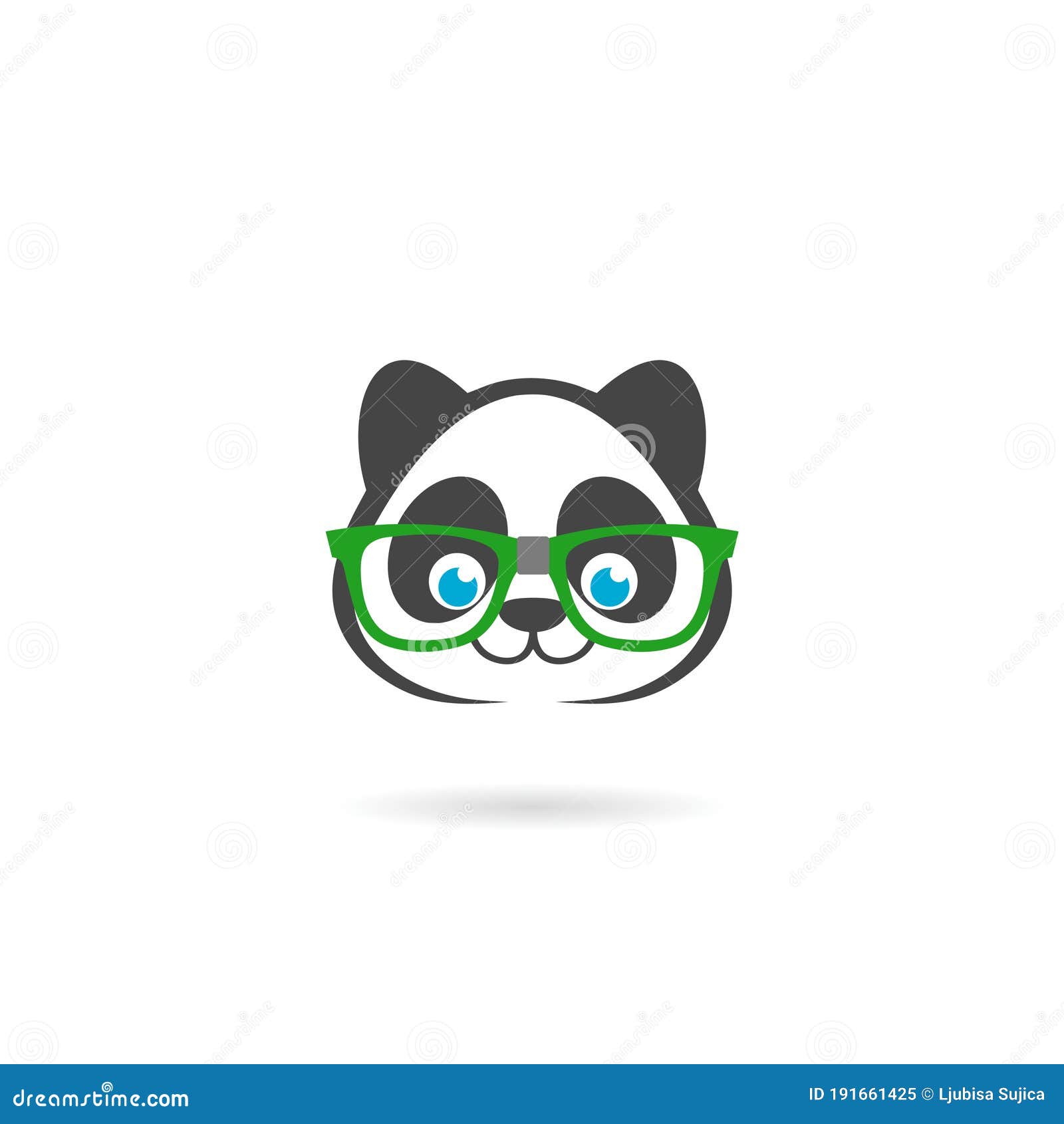 Simple vector illustration of a cute panda