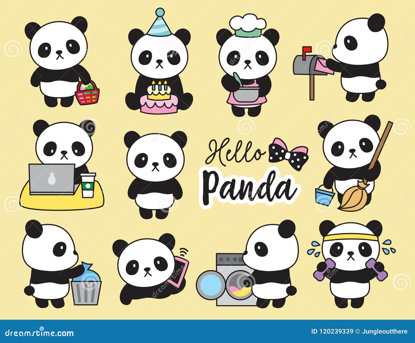 Selfie Planner Stickers Boo The Panda Cute panda with camera Planner Stickers