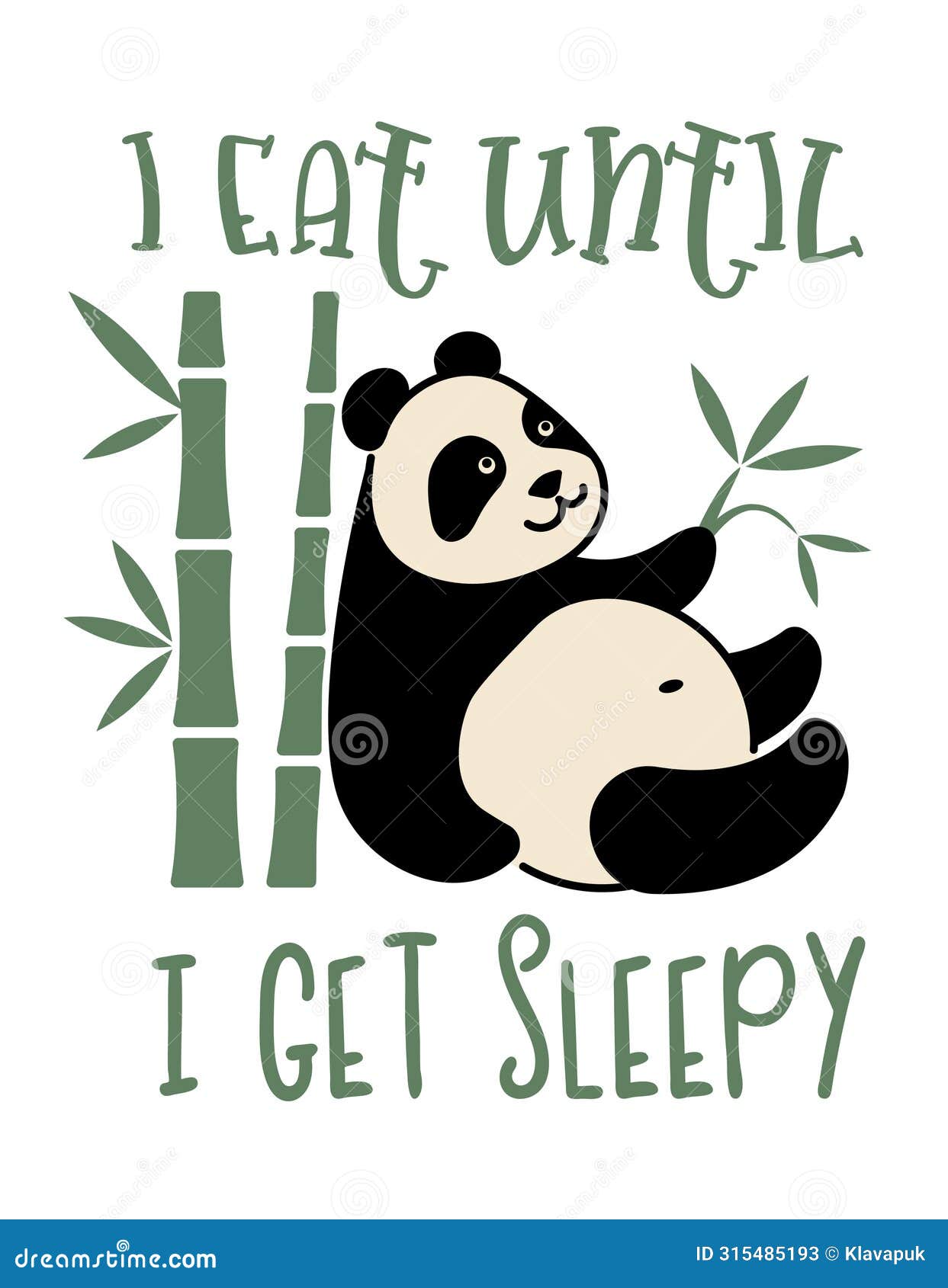 cute panda. simple flat icon with a funny inscription