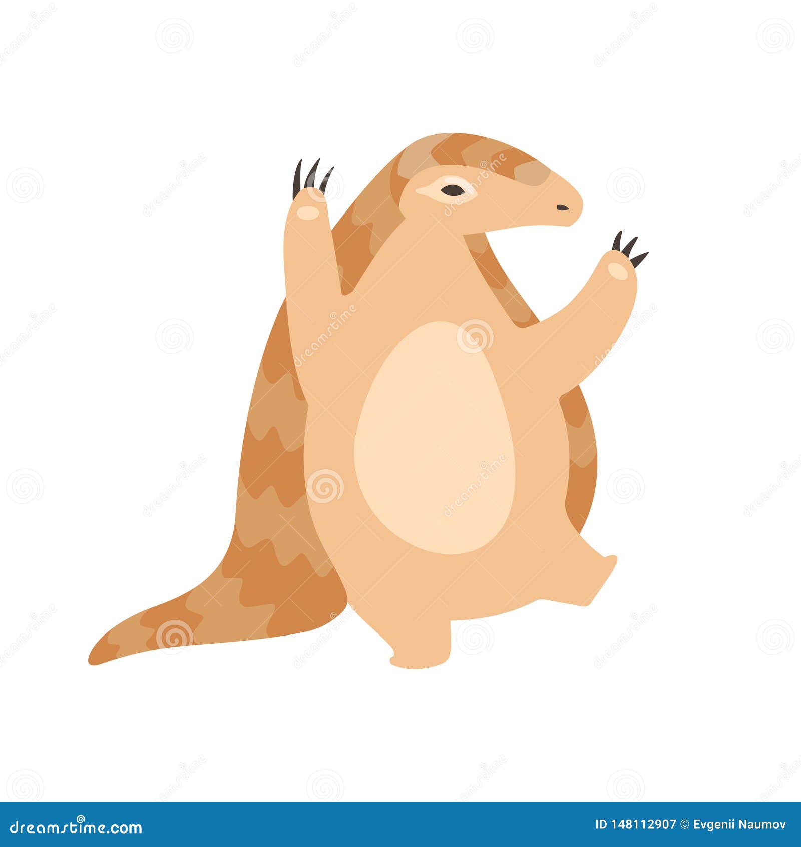 Cute Pangolin Cartoon Character Standing on Two Legs, Rare Species of  Animals Vector Illustration Stock Vector - Illustration of mascot, brown:  148112907