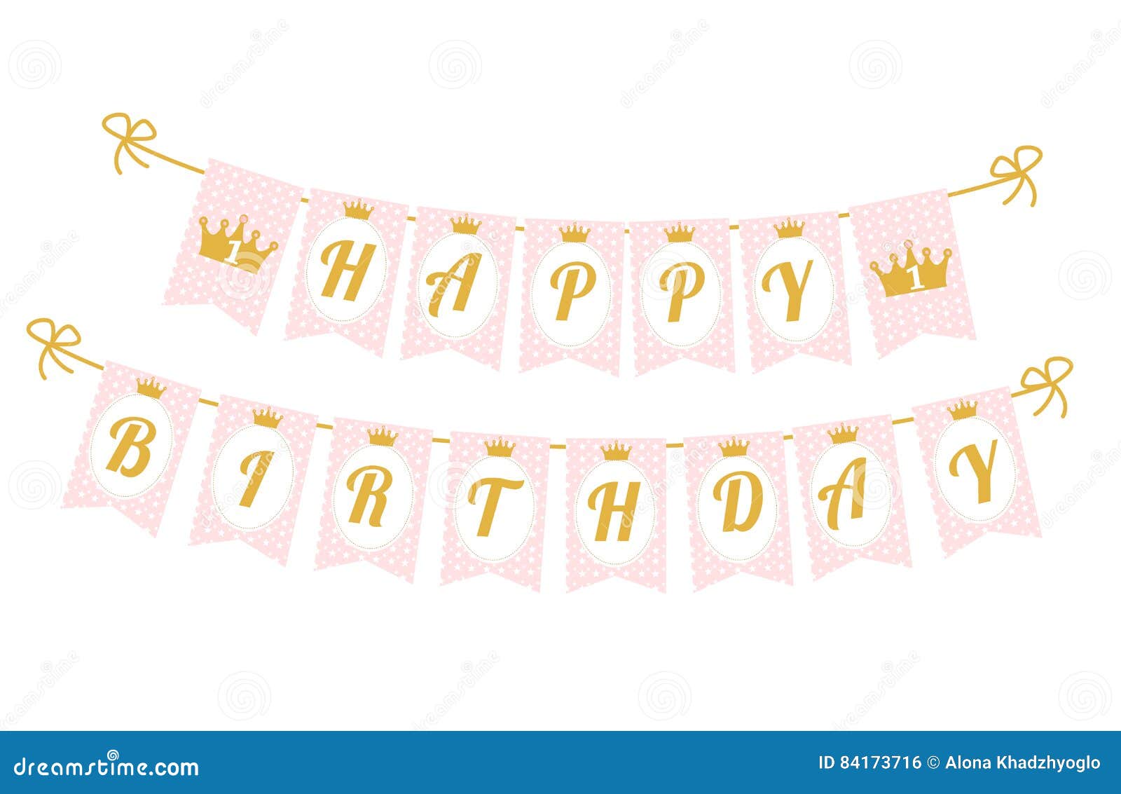 Cute Pennant Banner As Flags with Letters Happy Birthday in Regarding Free Printable Pennant Banner Template