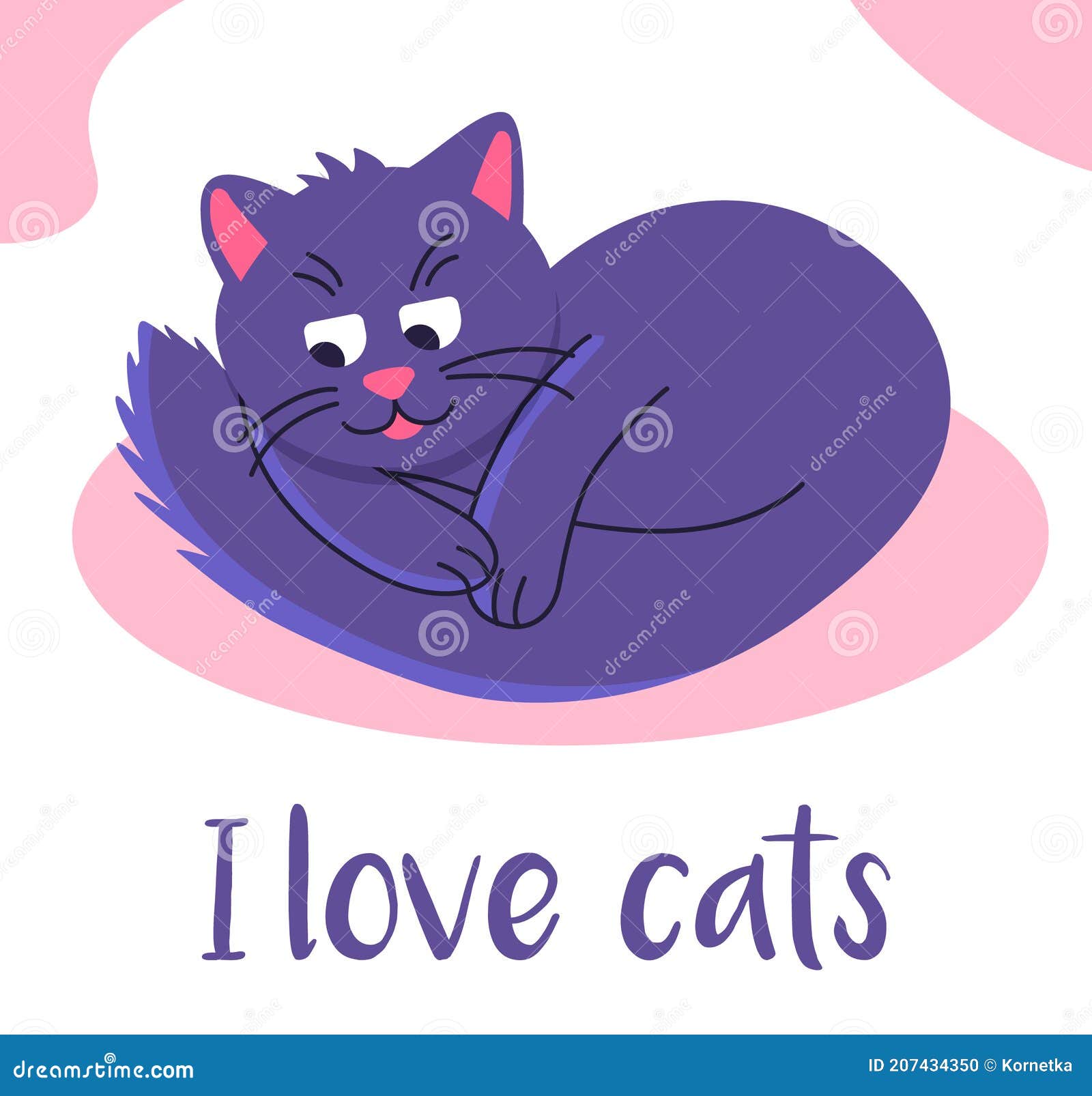 Cute Pet Cat is Lying on a Doormat on the Floor. I Love Cats Stock Illustration - Illustration of pretty, kitty: 207434350 Cute Pet Cat is Lying on a Doormat on the Floor. I Love Cats Stock Illustration - Illustration of pretty, kitty: 207434350