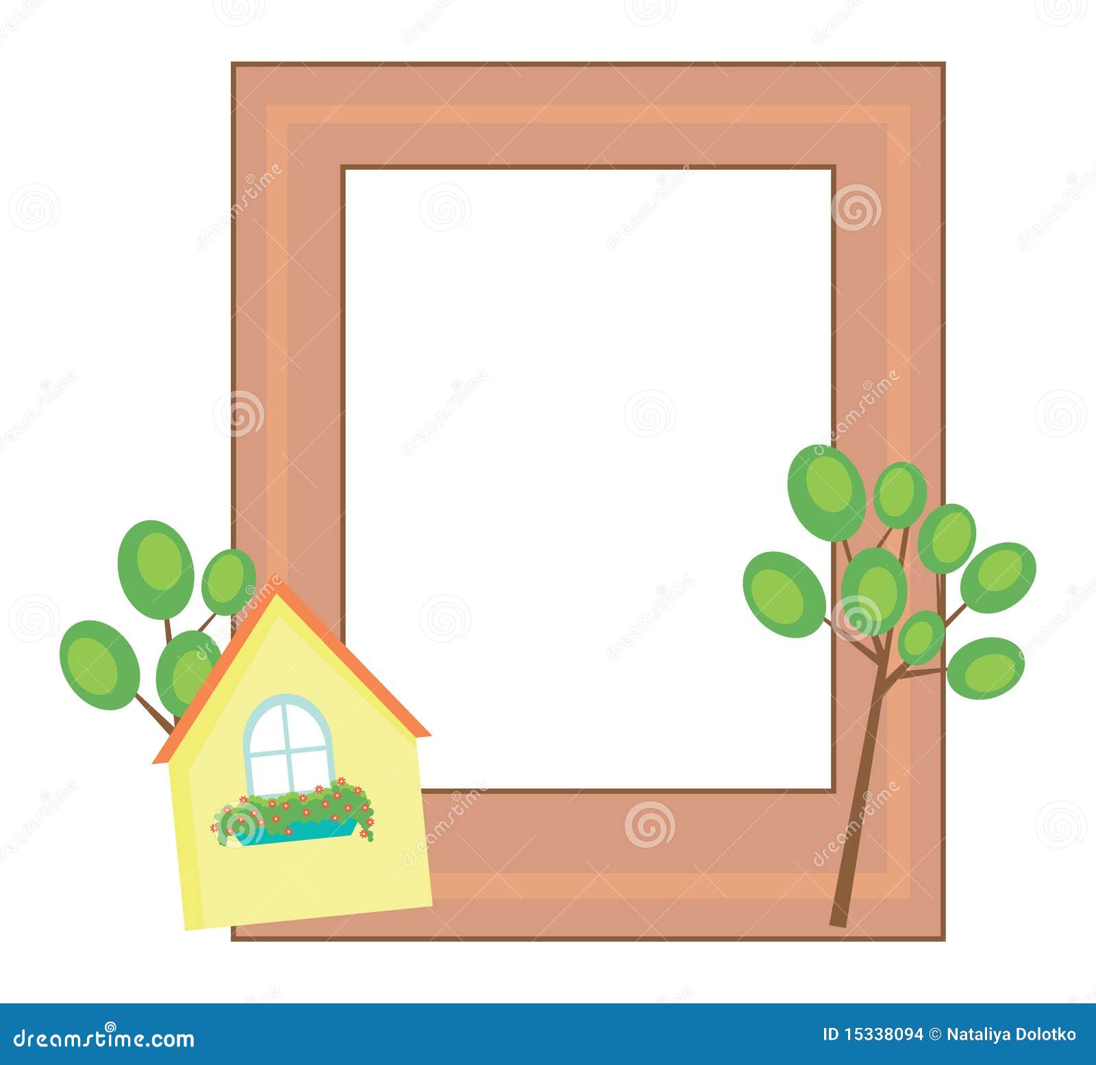 Cute photo frame stock vector. Illustration of frame 15338094