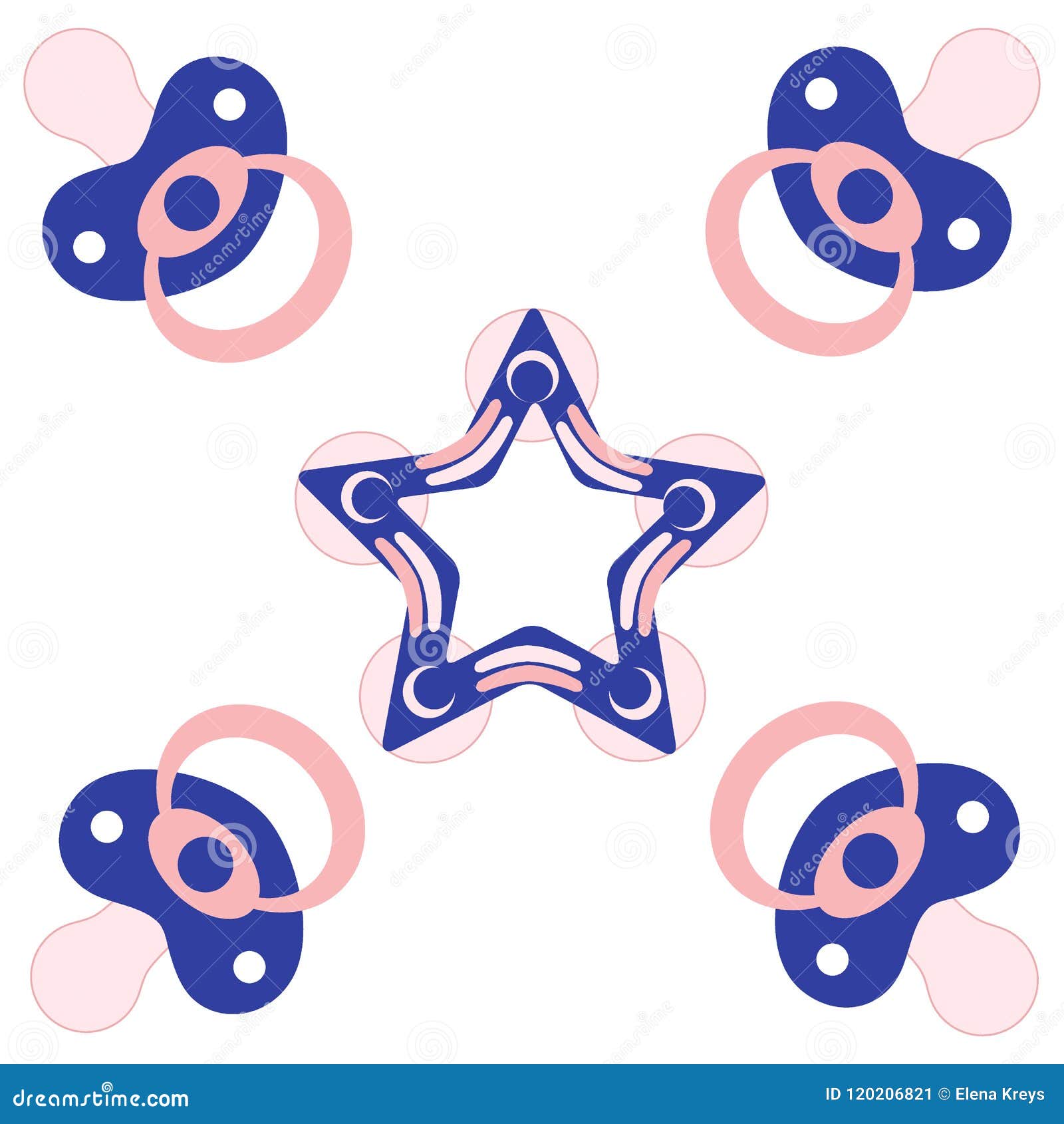 Cute Picture of a Baby Pacifiers and Teething Ring Stock Vector Illustration of erupt