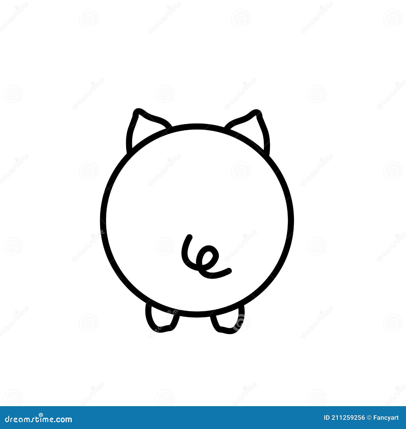 Show Pig Butt Outline show-pig-butt-outline