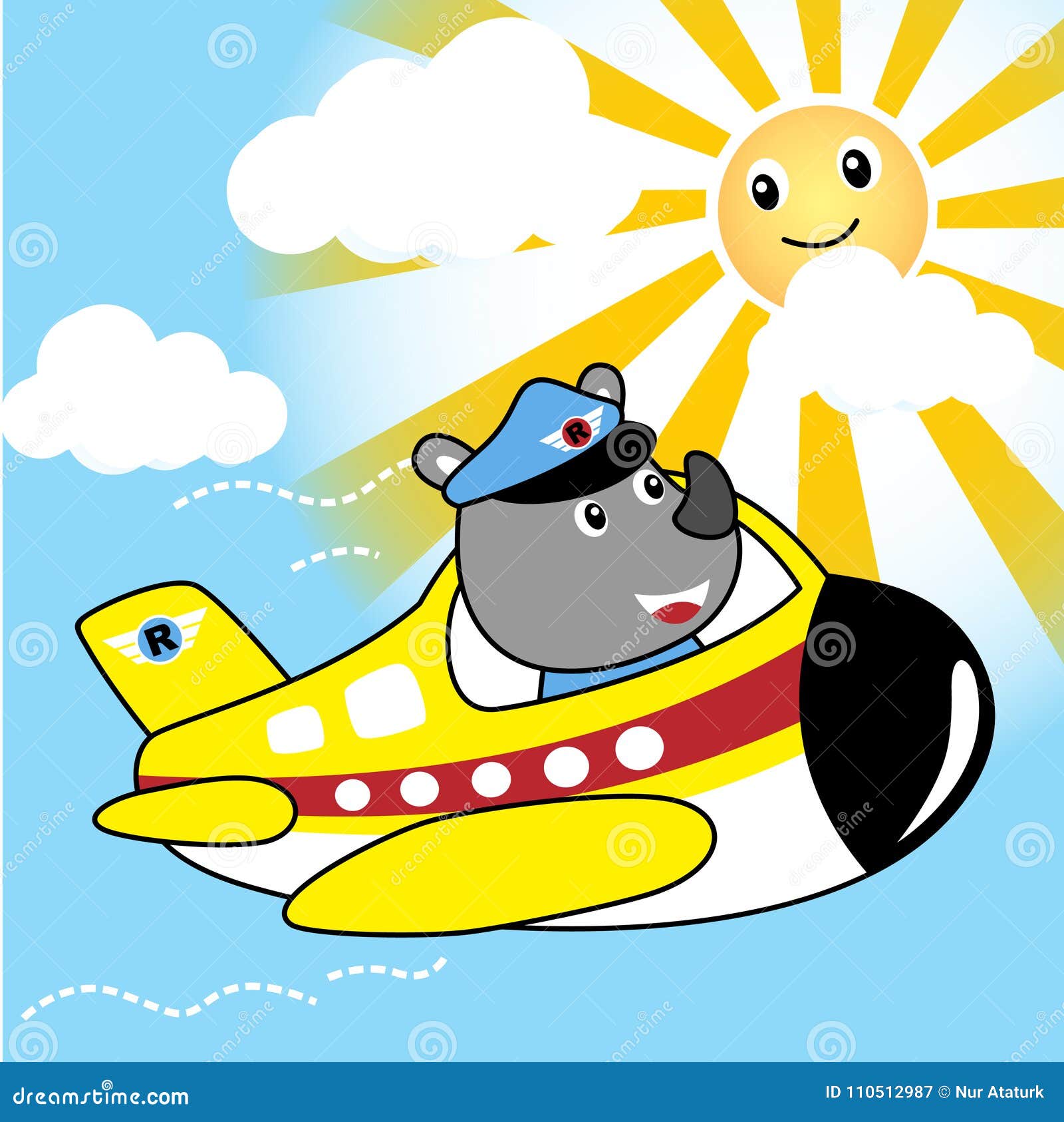 CUte Pilot Cartoon on Little Plane Stock Vector - Illustration of plane, animal: 110512987 CUte Pilot Cartoon on Little Plane Stock Vector - Illustration of plane, animal: 110512987
