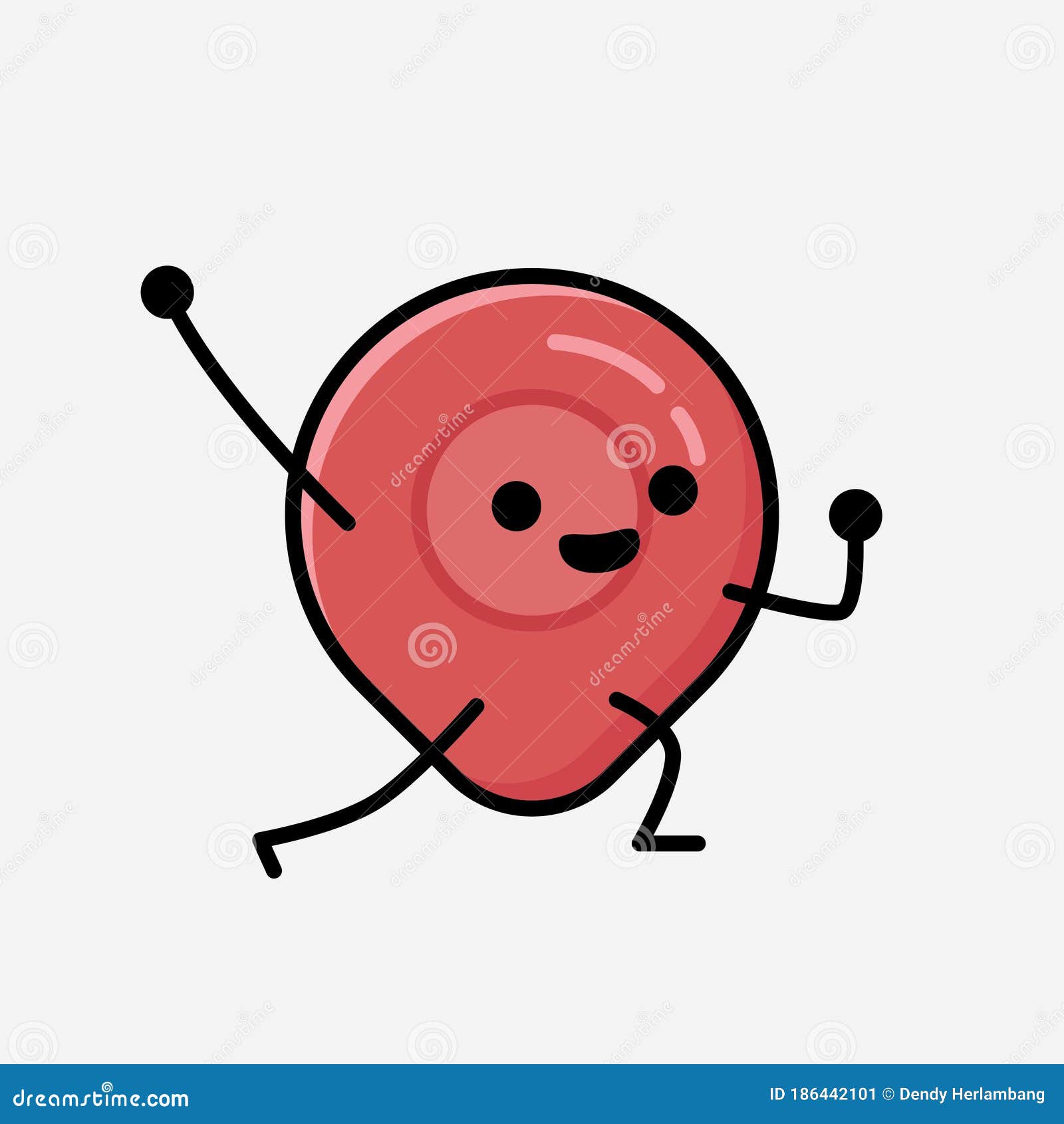 Cute Pin Point Icon Mascot Vector Character in Flat Design Style Stock