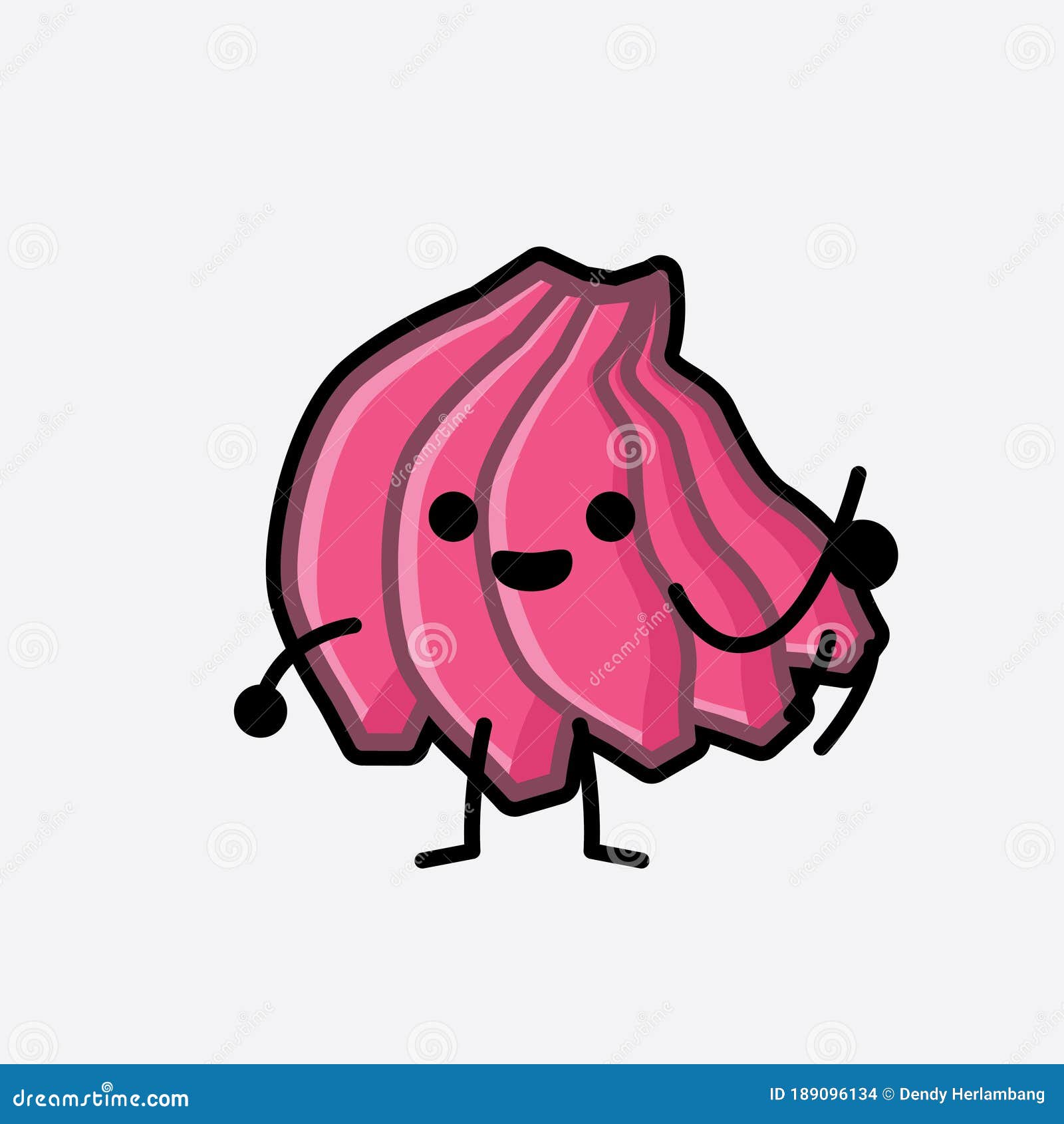 Cute Pink Banana Character Vector Stock Vector Illustration of emoji, strawberry 189096134