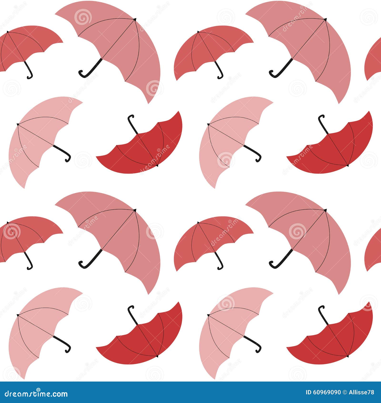 Cute Pink Colorful Umbrella Seamless Pattern Background Illustration Stock Vector Illustration