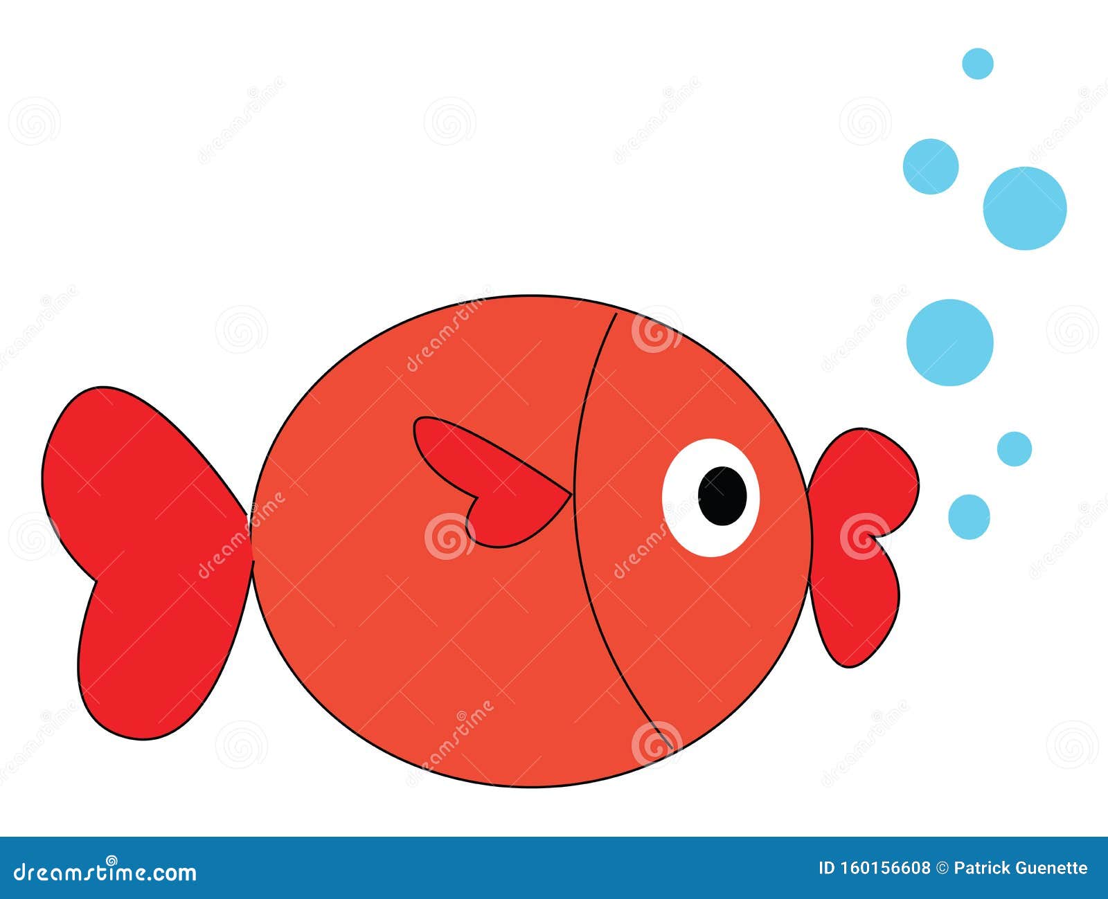 Cute Pink Fish Vector or Color Illustration Stock Vector - Illustration of  wild, small: 160156608