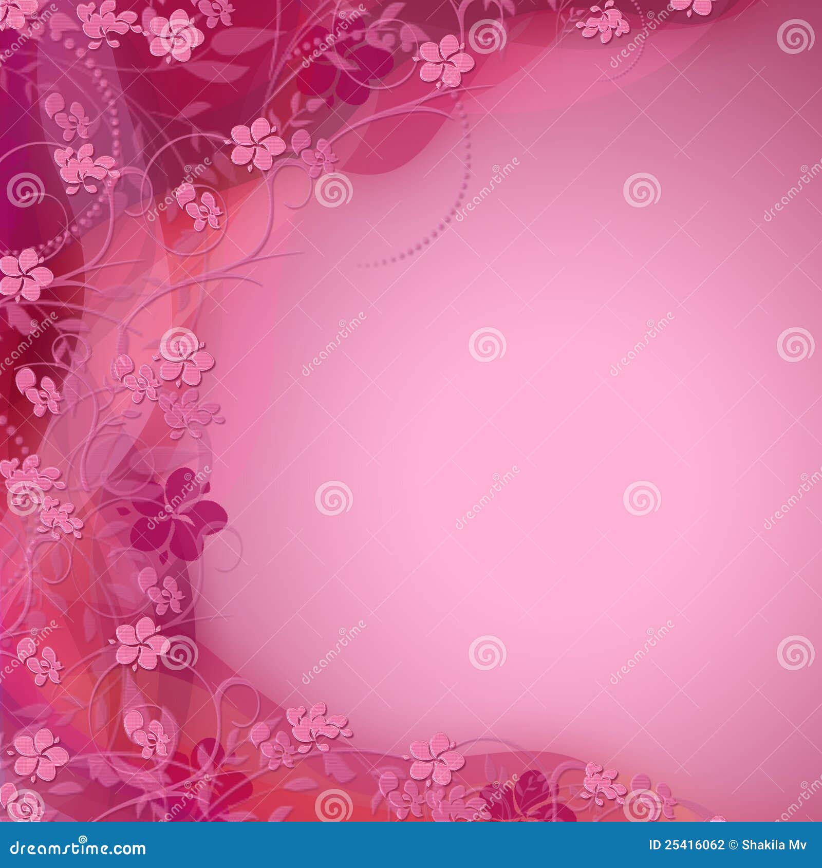cute pink floral color shaded background