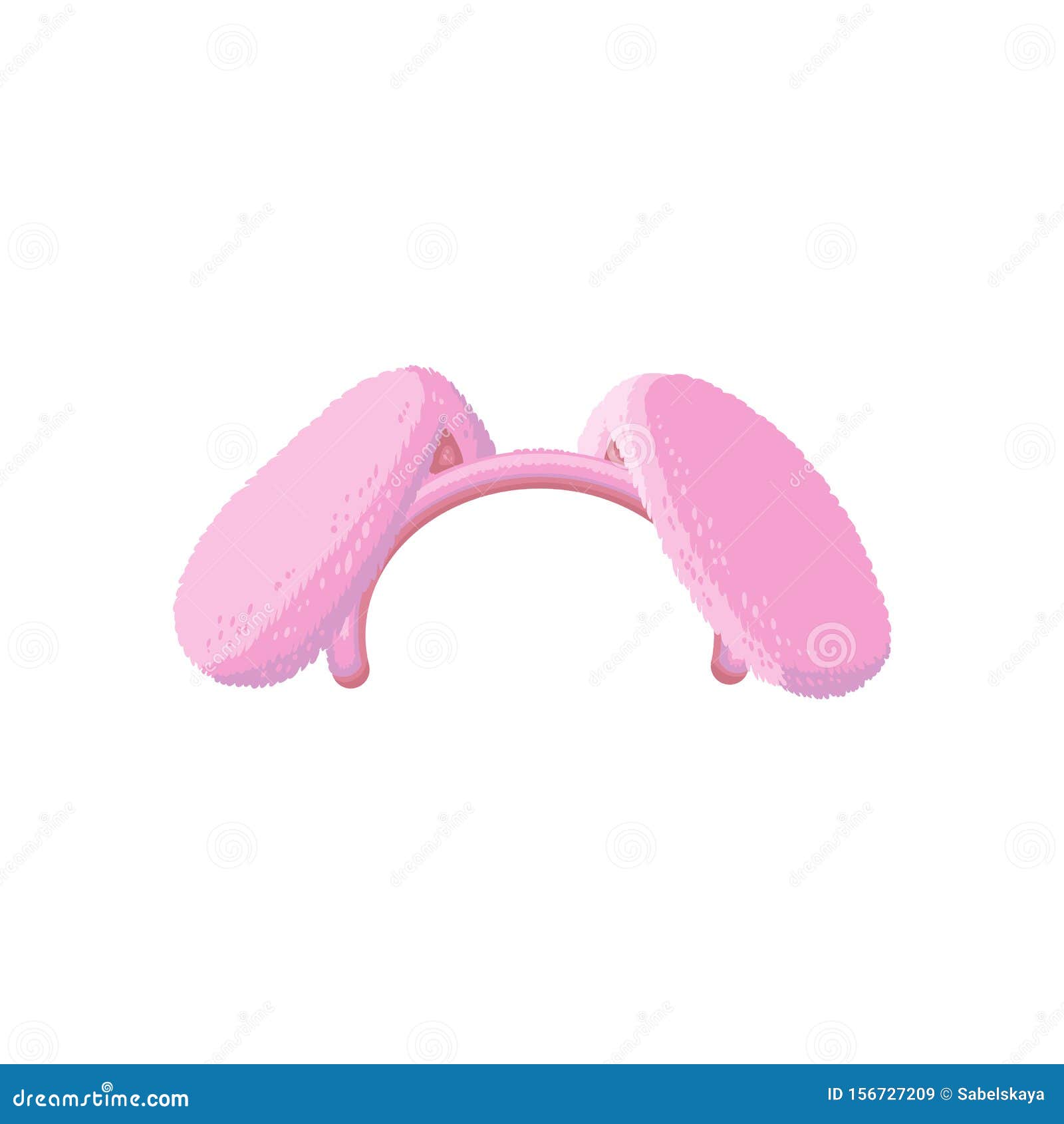 Download Cute Pink Isolated Bunny Ears Bent Forward, Scared Or Sad ...