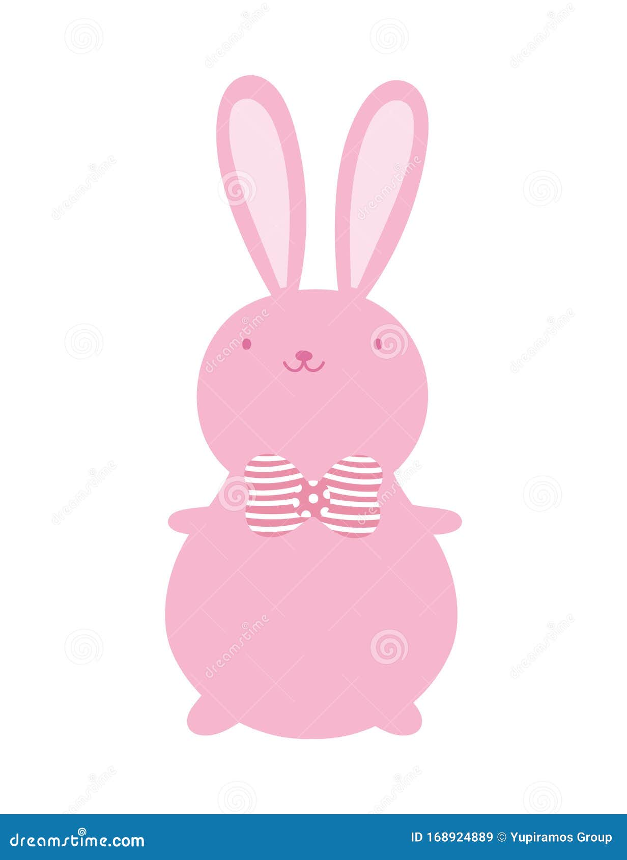 Download Cute Pink Rabbit With Bow Tie Cartoon Stock Vector ...