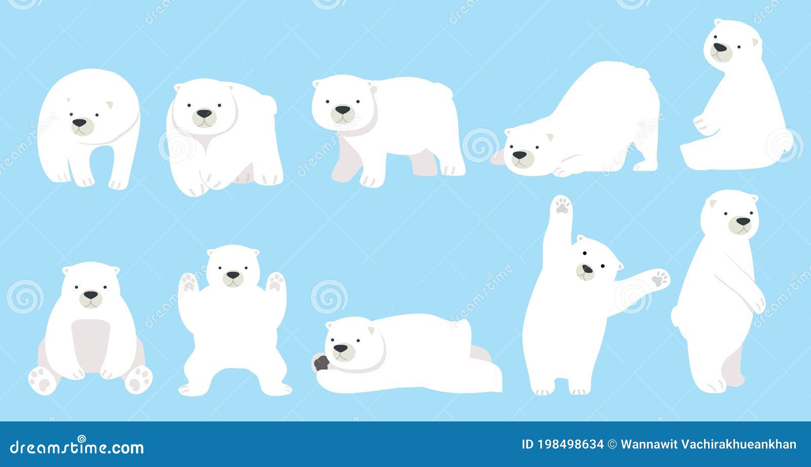 Cute Polar Bear Funny Character Cartoon Set Stock Vector - Illustration of greeting, cartoon: 198498634 Cute Polar Bear Funny Character Cartoon Set Stock Vector - Illustration of greeting, cartoon: 198498634