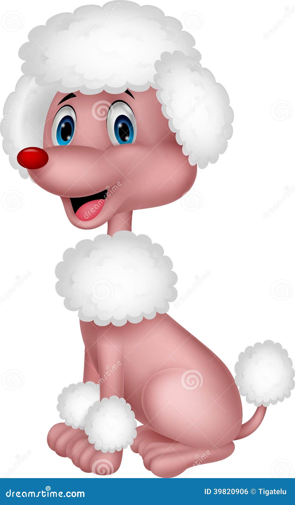 Cute poodle cartoon stock vector. Illustration of isolated - 39820906