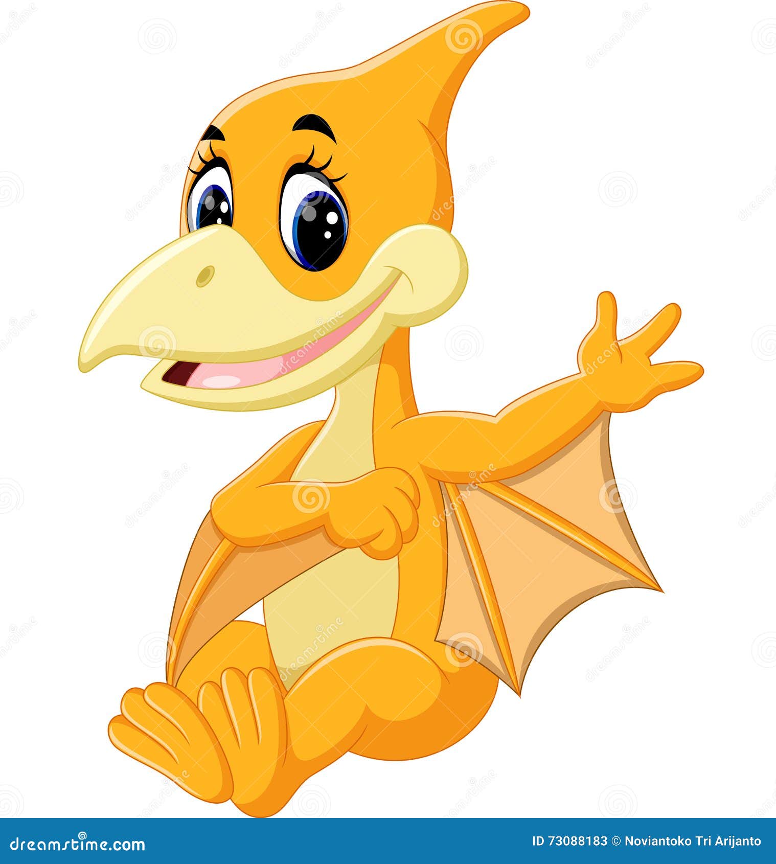 Cute pterodactyl cartoon stock vector. Illustration of dragon - 73088183