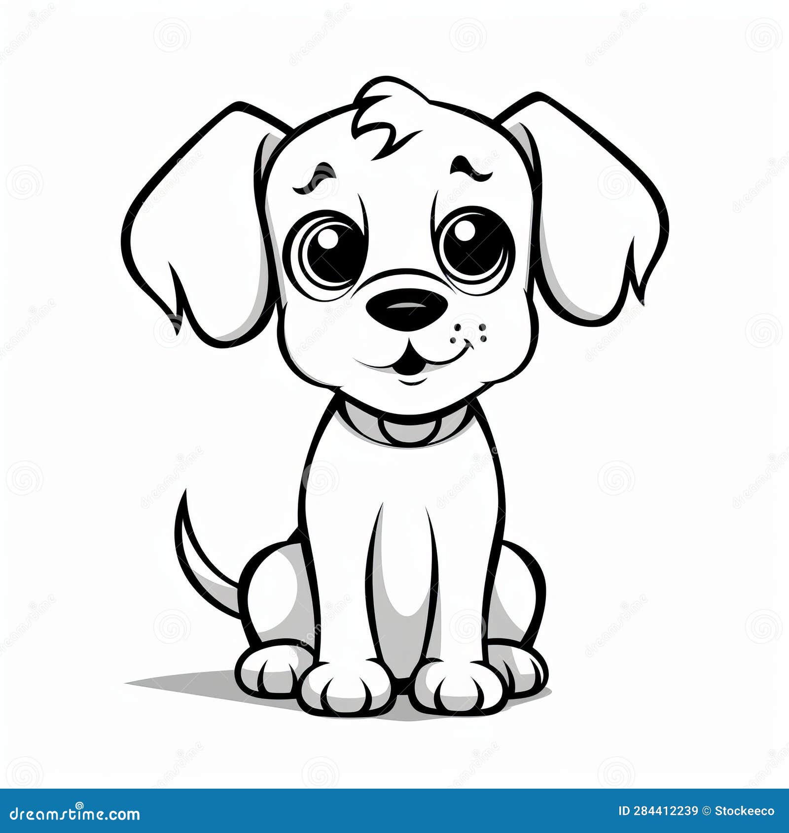 Black White Puppy Drawing For Beginners Background, Cute Pictures