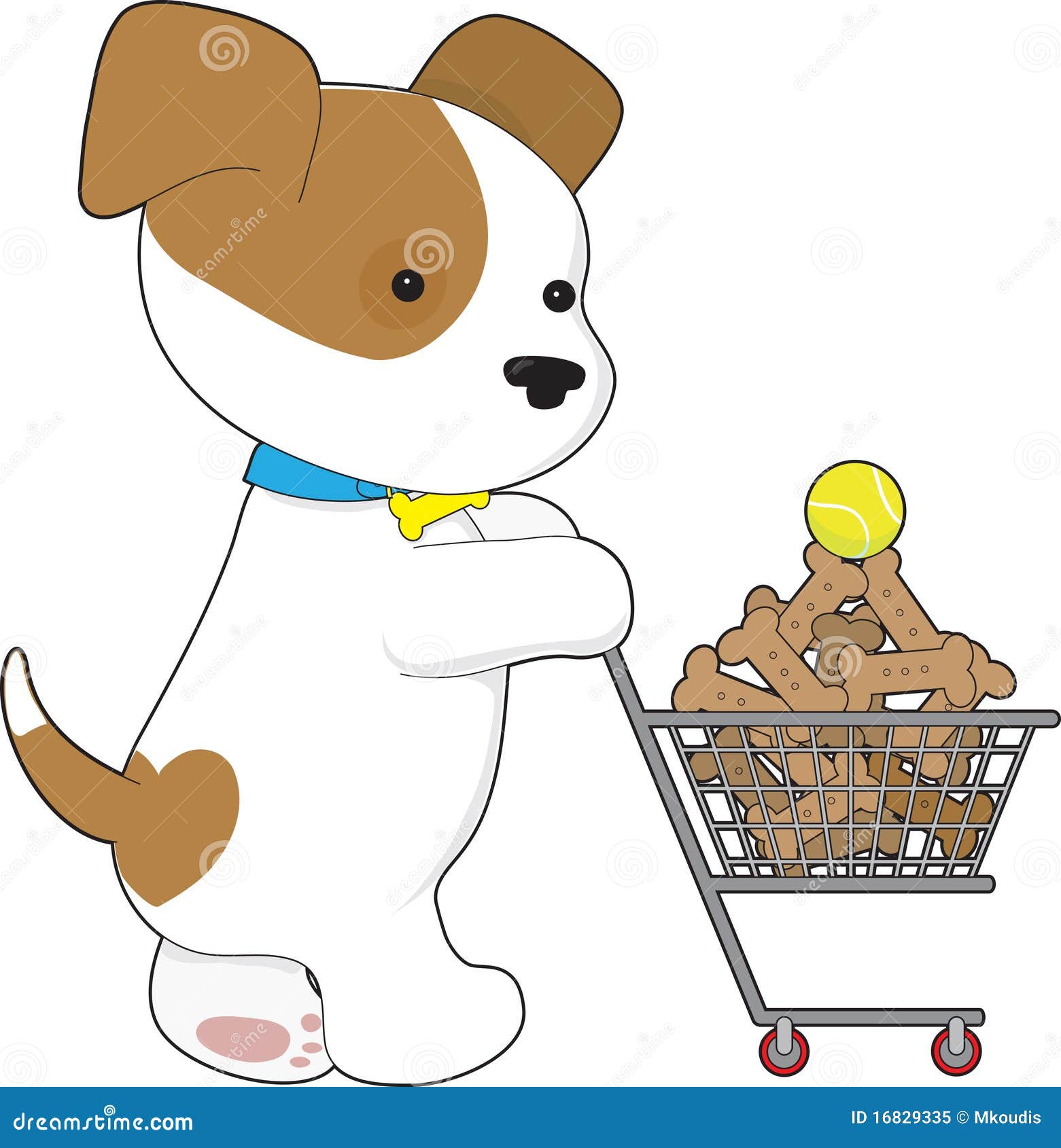 Cute Puppy Shopping stock vector. Illustration of cute 16829335
