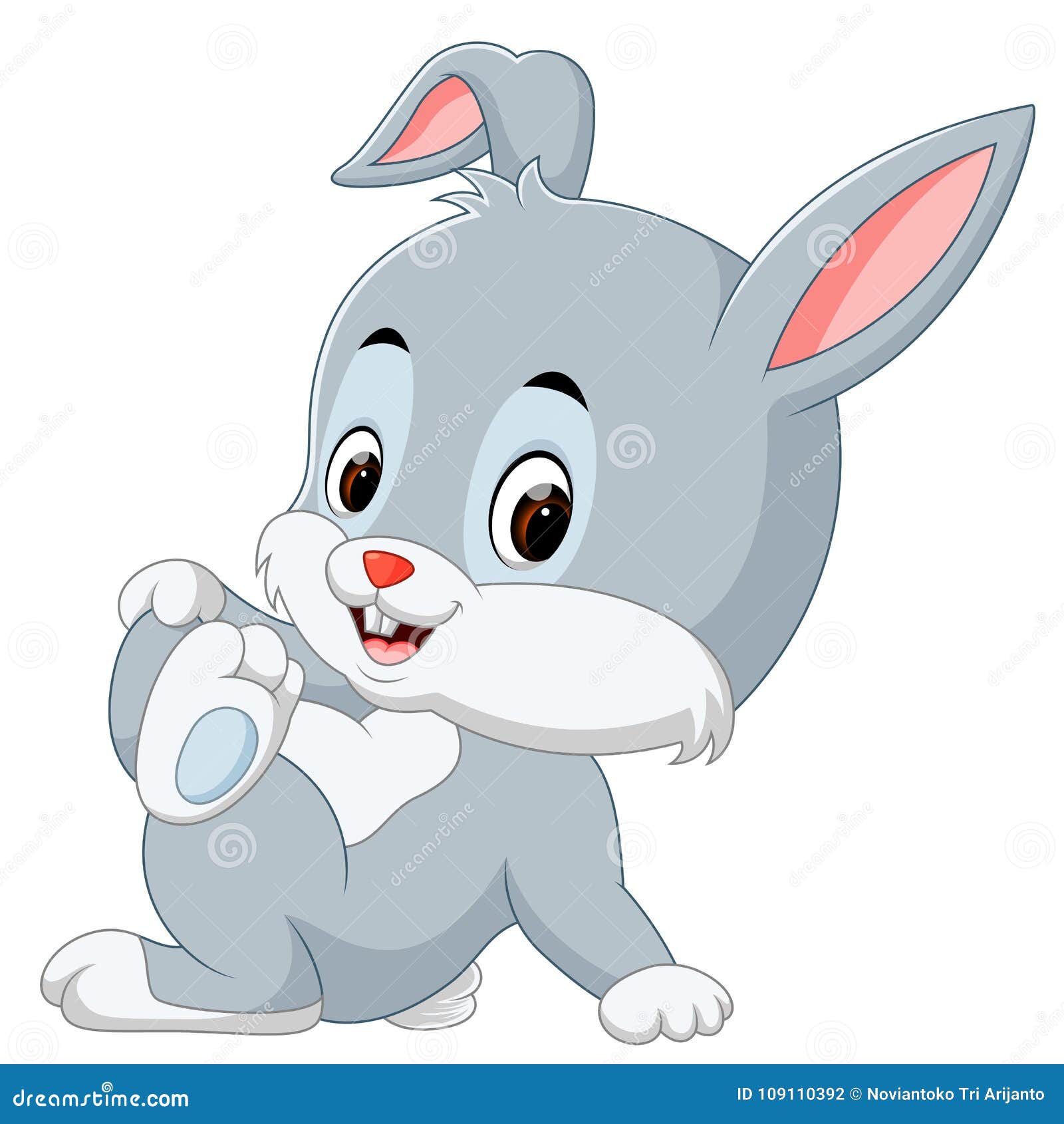 Cute rabbit cartoon stock vector. Illustration of cheerful - 109110392