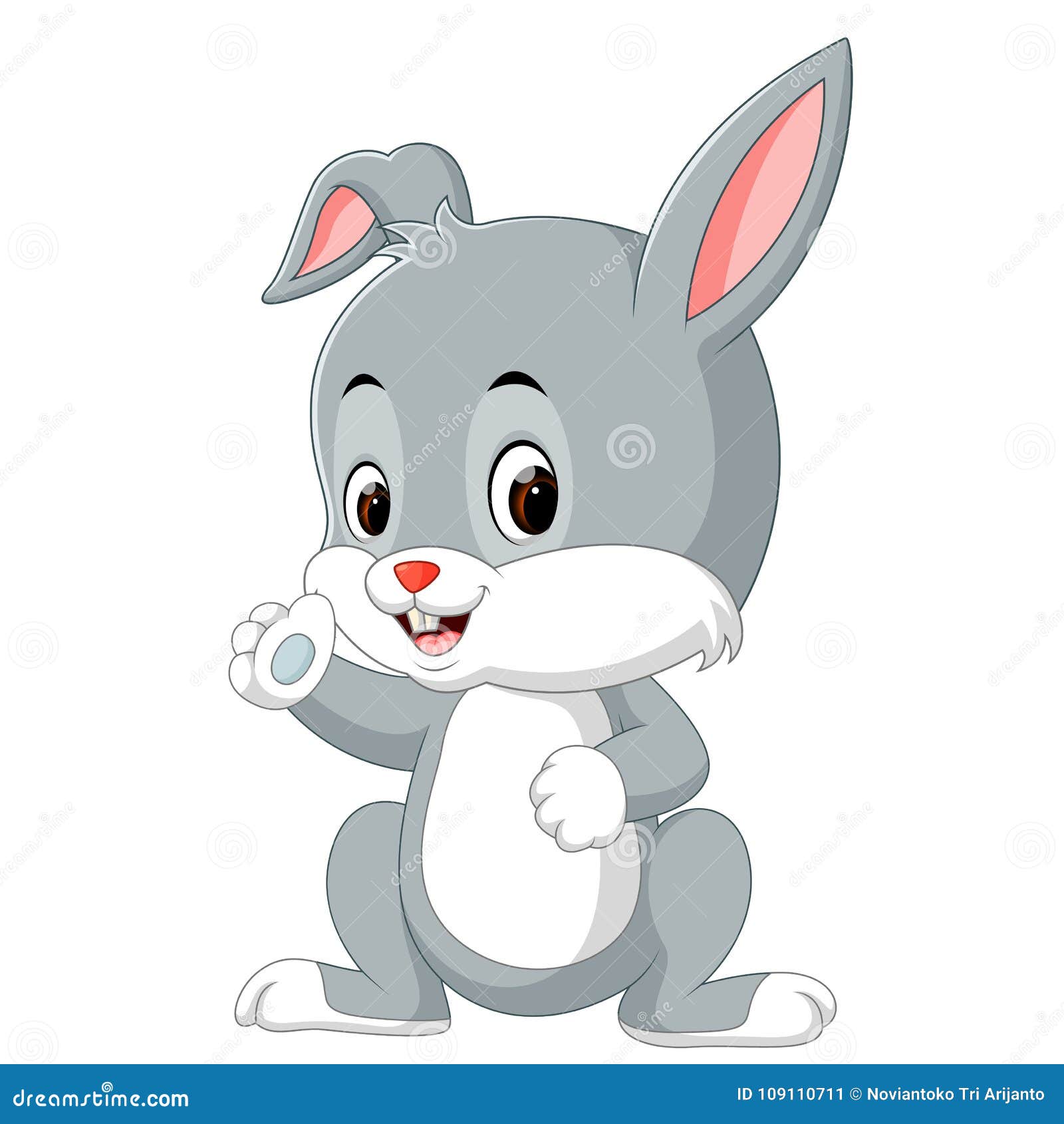 Cute rabbit cartoon stock vector. Illustration of comic - 109110711