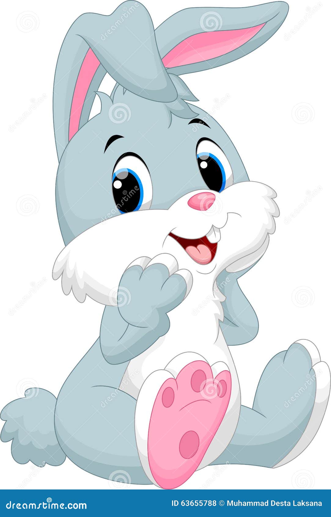 Cute rabbit cartoon stock illustration. Illustration of drawing ...