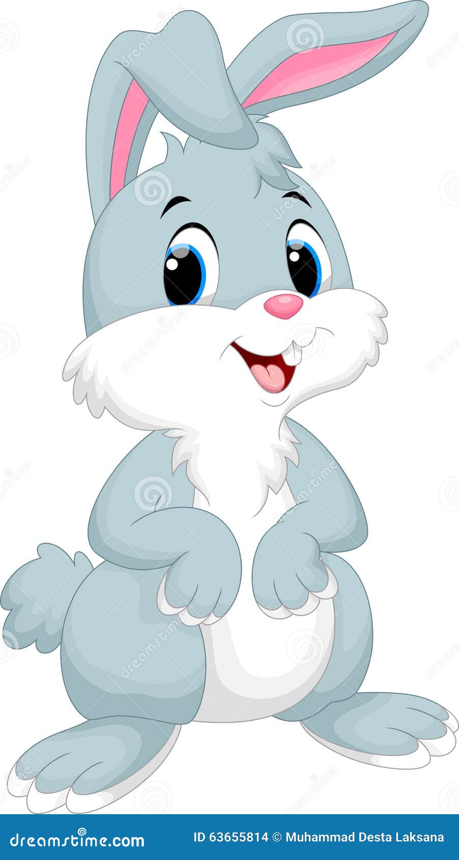 Cute rabbit cartoon stock illustration. Illustration of design - 63655814