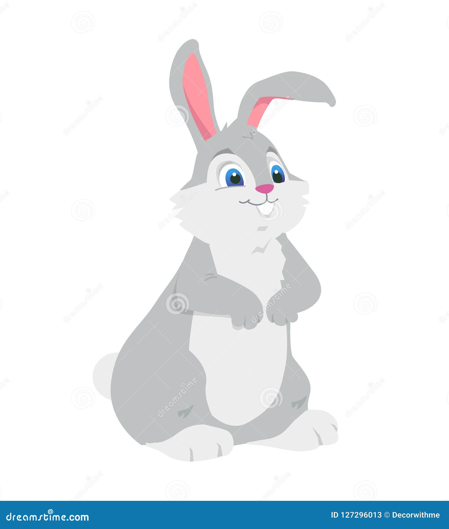 Cute Rabbit - Colorful Cartoon Character Vector Illustration Stock ...