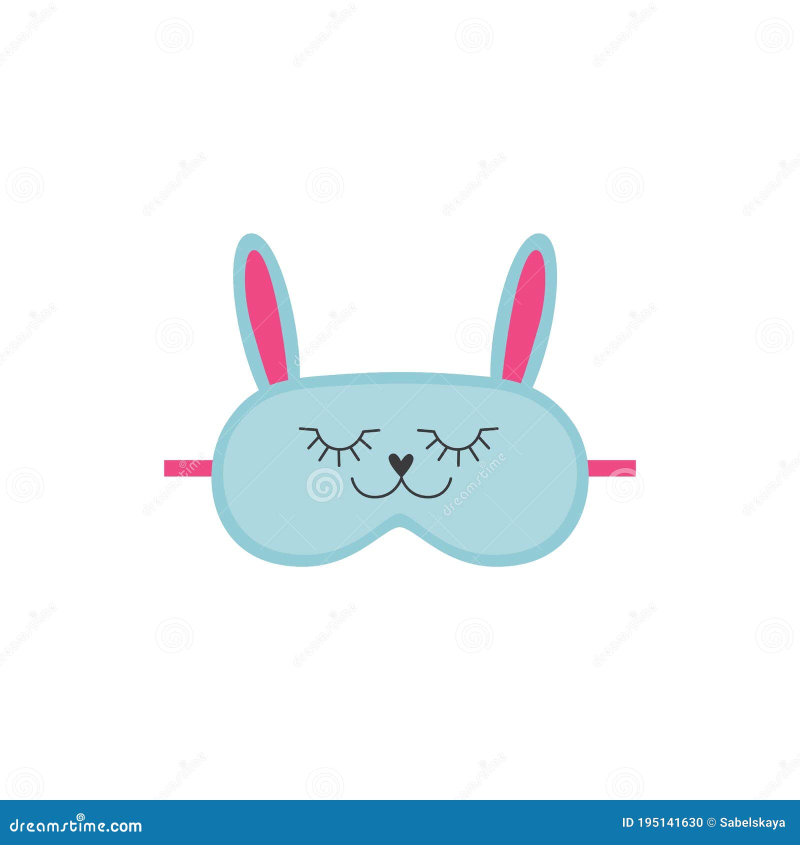 Download Cute Rabbit Eye Mask For Sleeping - Light Blue Face Cover ...