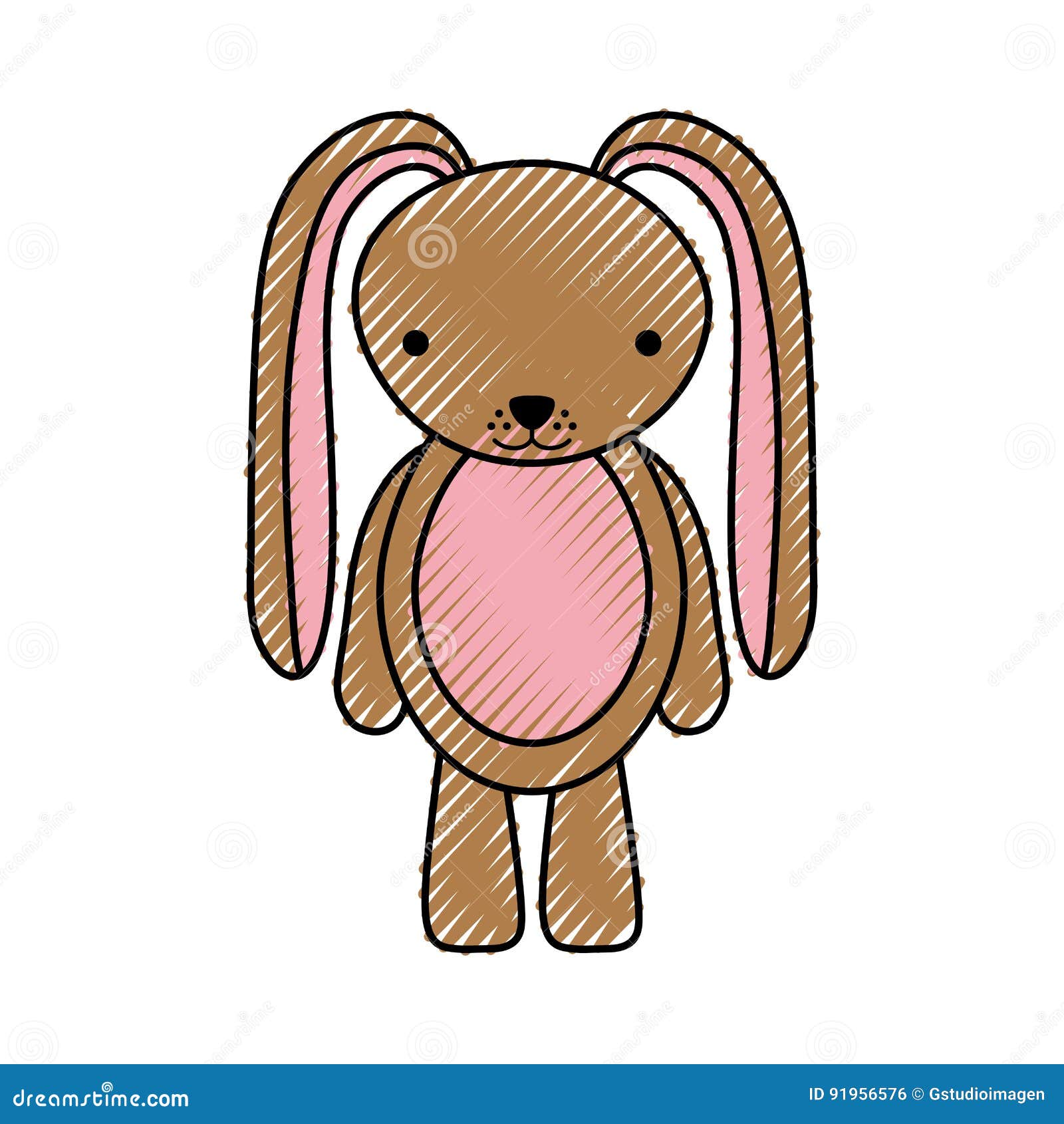Cute Rabbit Tender Character Stock Vector Illustration of cute, funny