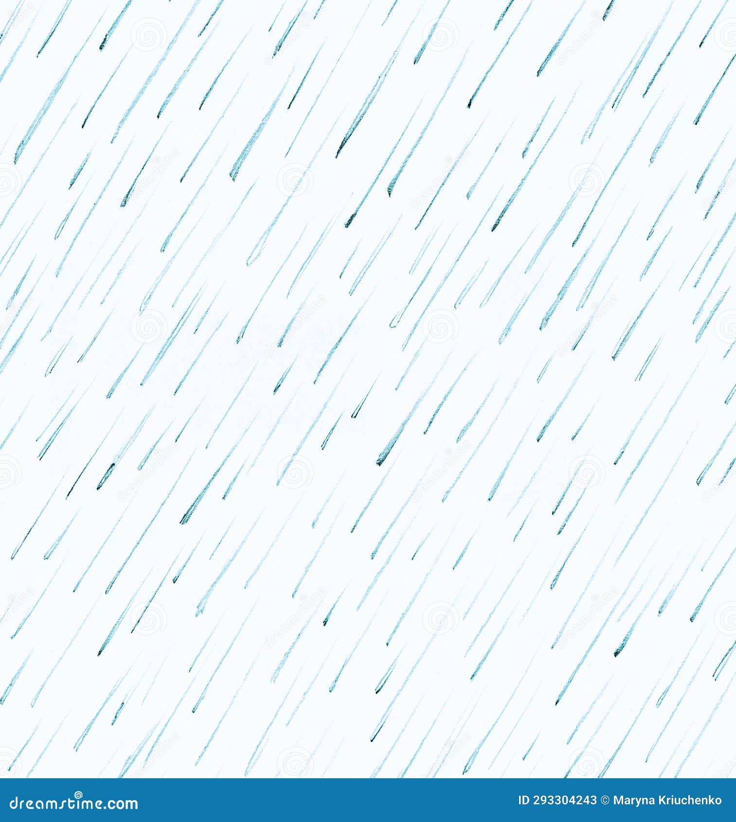 Cute Rainy Pattern. Pencil Sketch Stock Illustration - Illustration of ...