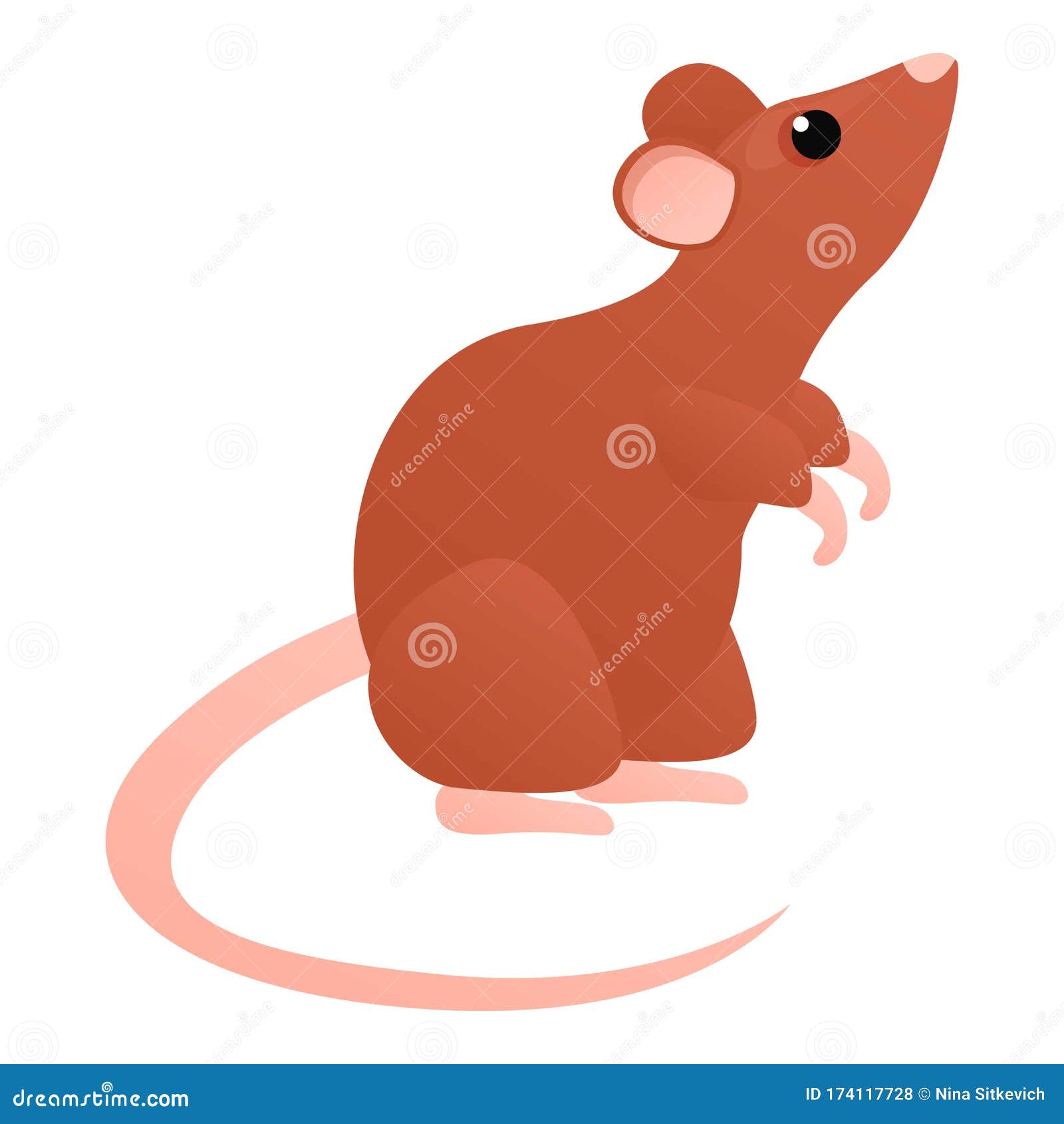 Cute Rat Icon, Cartoon Style Stock Vector - Illustration of rodent,  graphic: 174117728