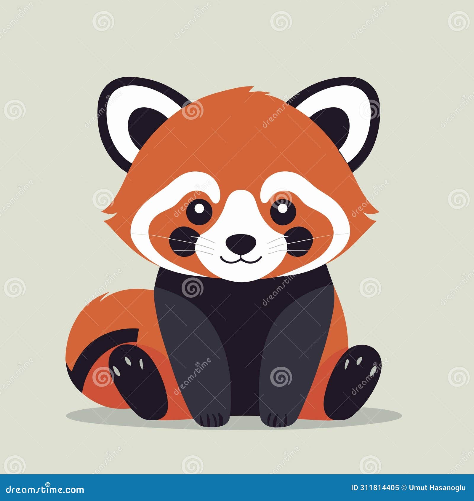 cute red panda animal cartoon   artwork