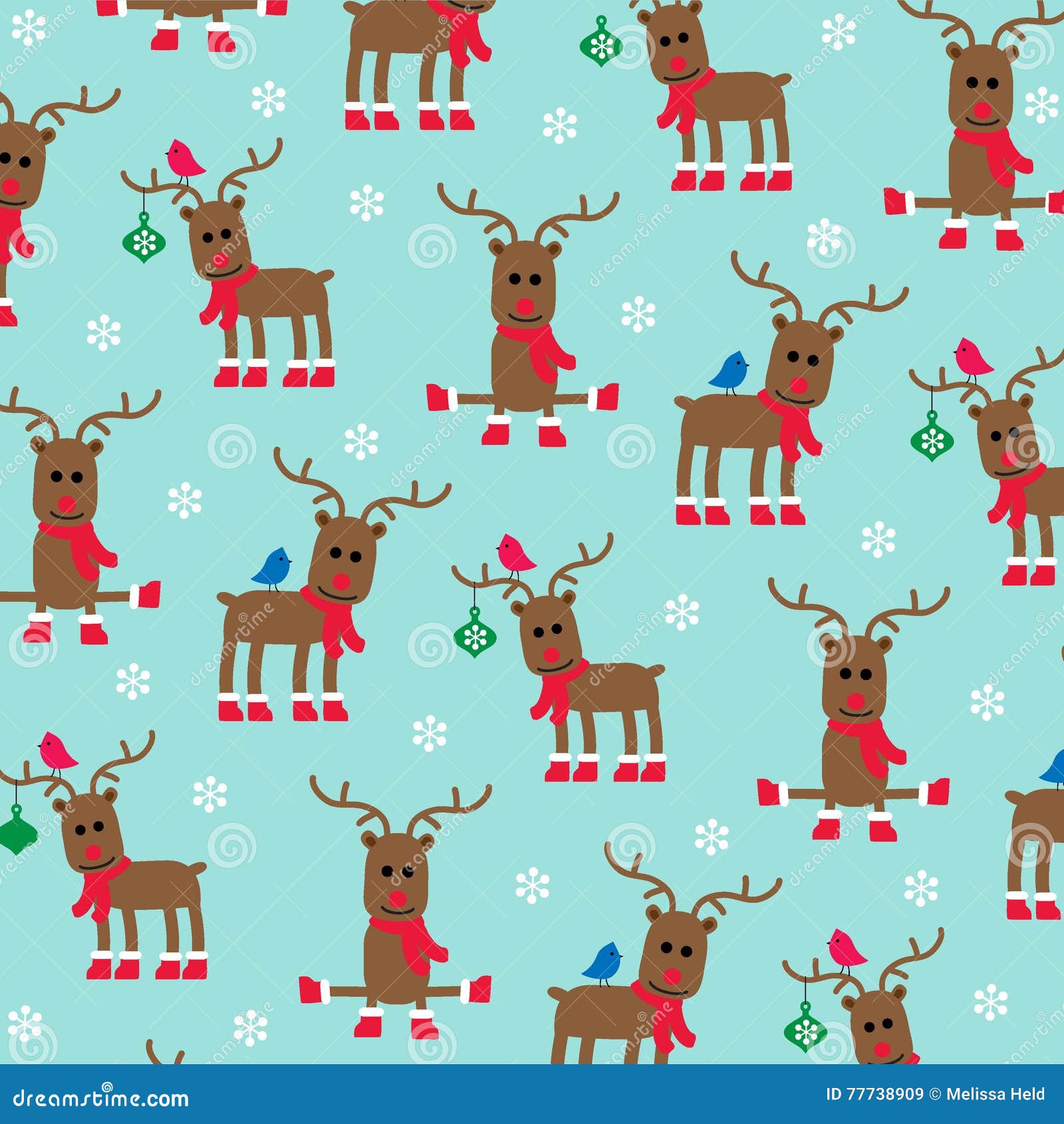 Primitive reindeer pattern