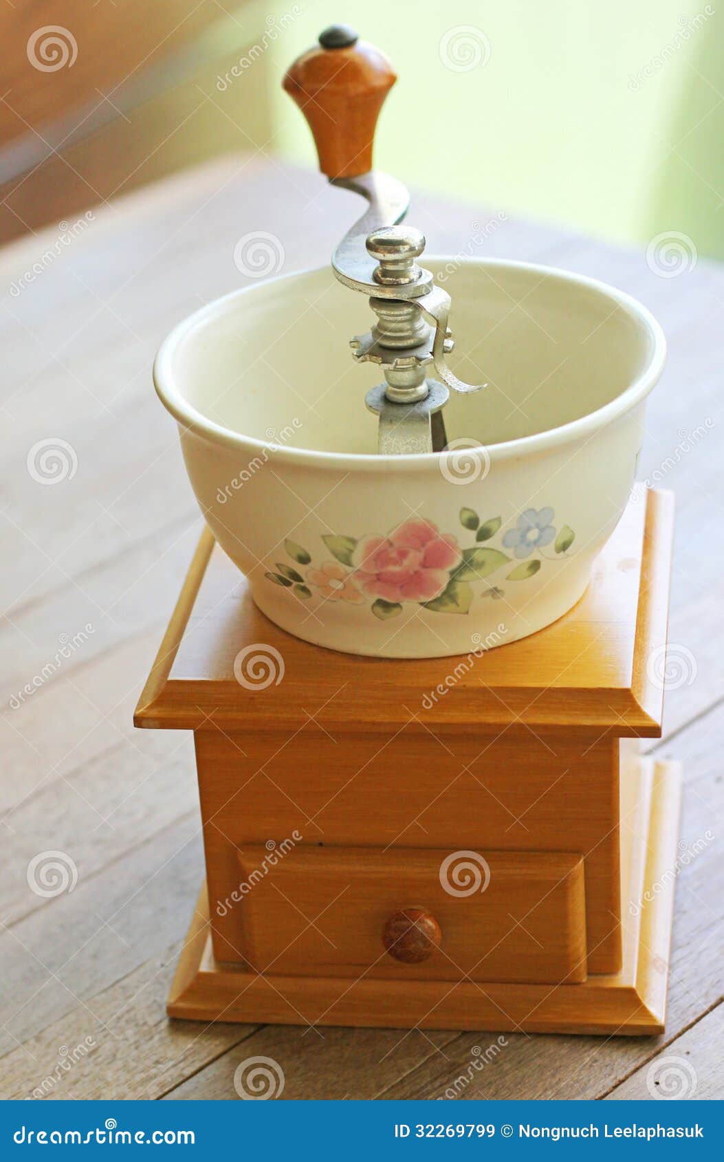 Cute retro coffee grinder stock image. Image of grind 32269799