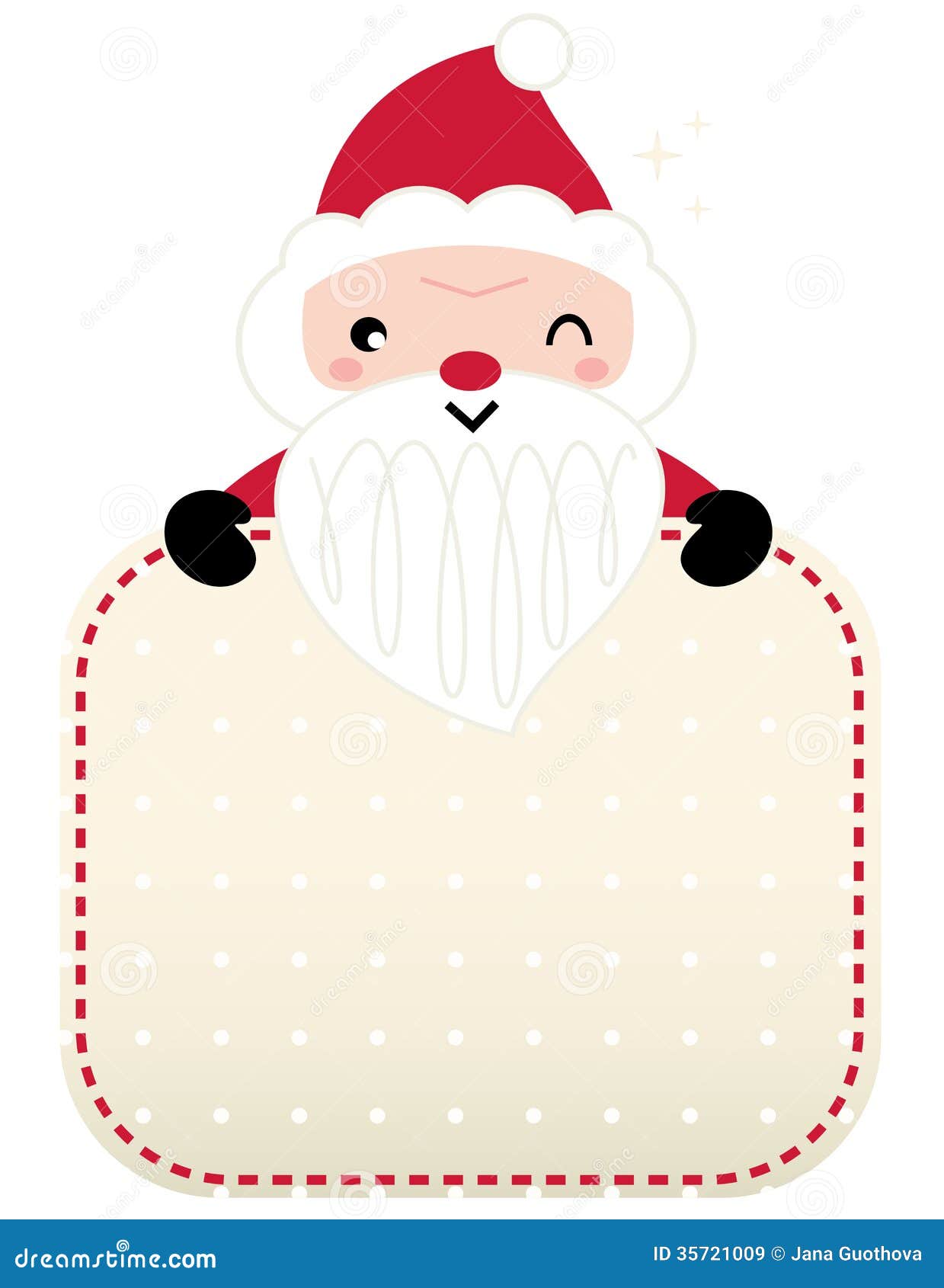 Cute Retro Santa Greeting Royalty Free Stock Images 