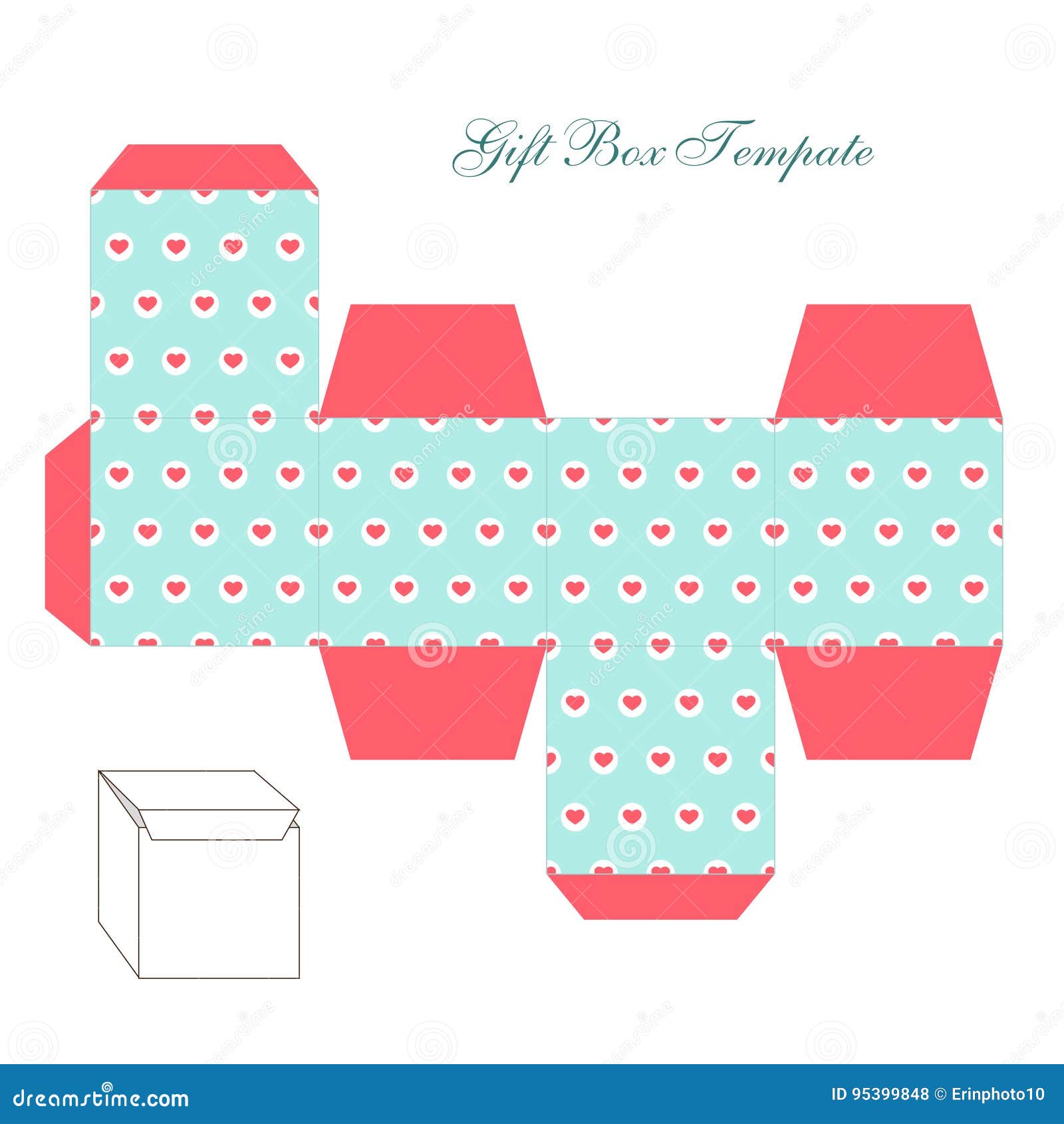 Cute Retro Square Gift Box Template With Shabby Chic Ornament To Print Cut  And Fold Stock Illustration - Download Image Now - iStock