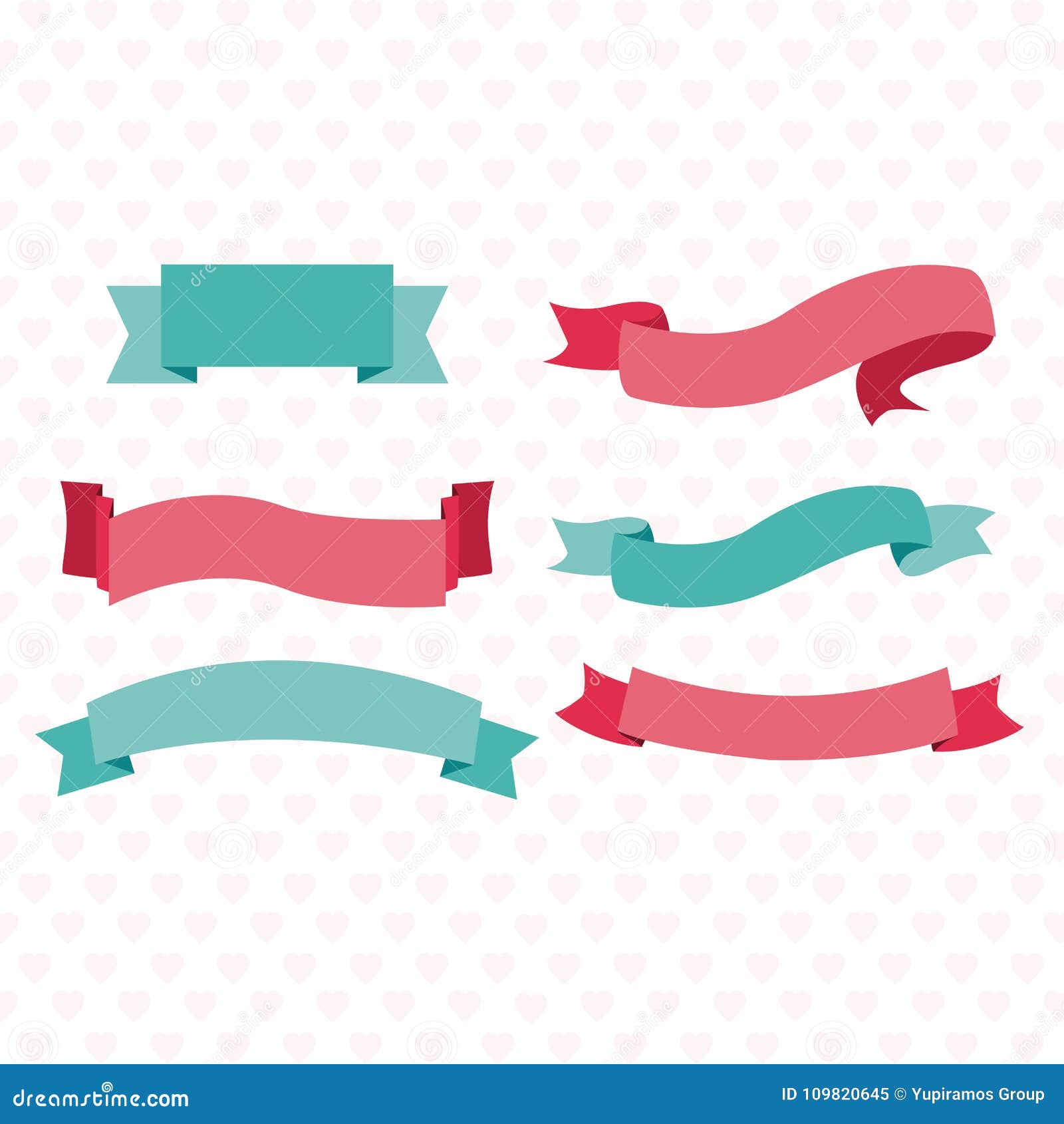 Cute ribbon banners stock vector. Illustration of card - 109820645