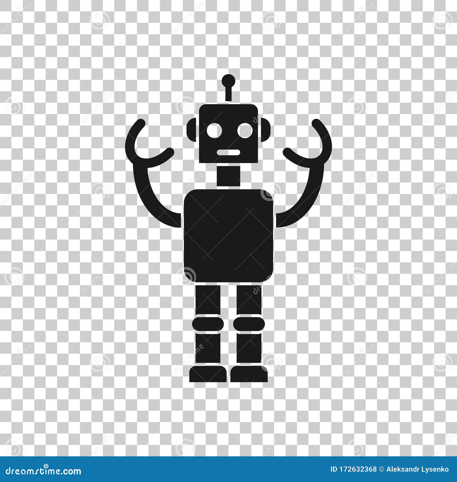 Cute Robot Chatbot Icon In Flat Style. Bot Operator Vector 