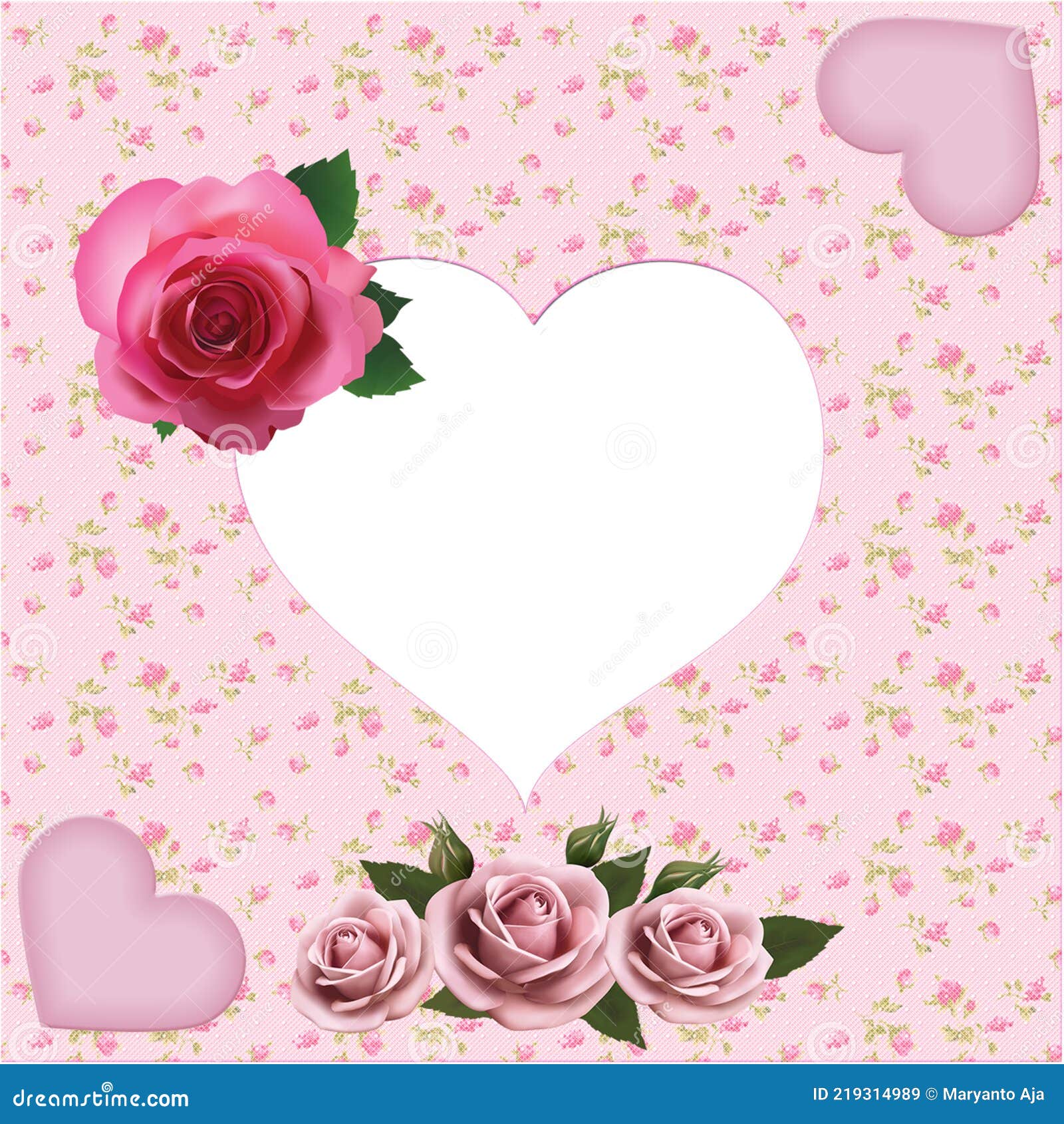 Cute Romantic Love Foto Frame Stock Illustration Illustration of