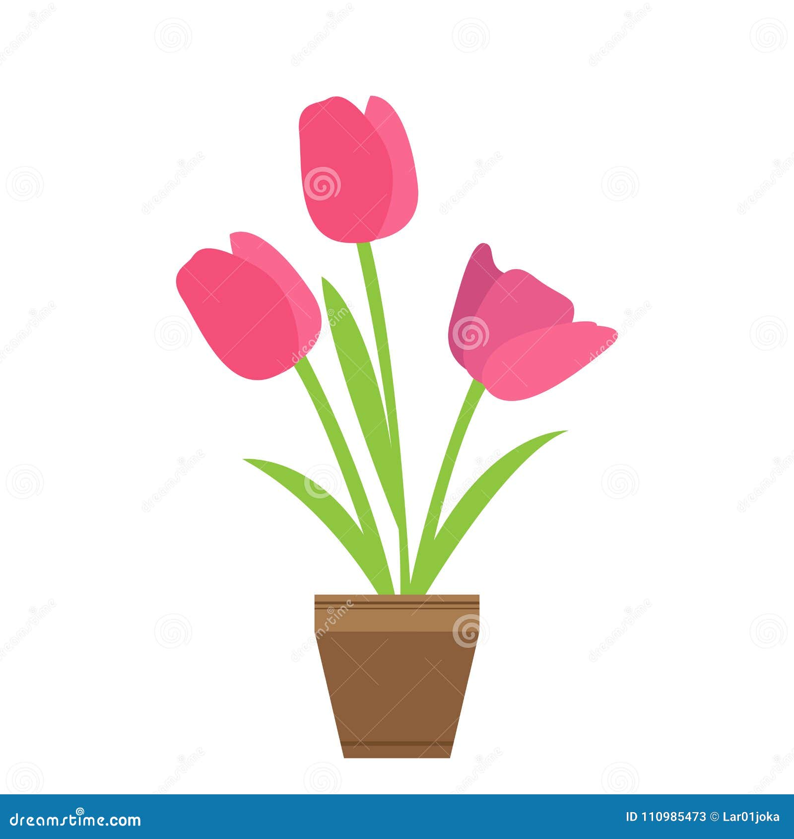 Cute rose on a pot stock vector. Illustration of green - 110985473