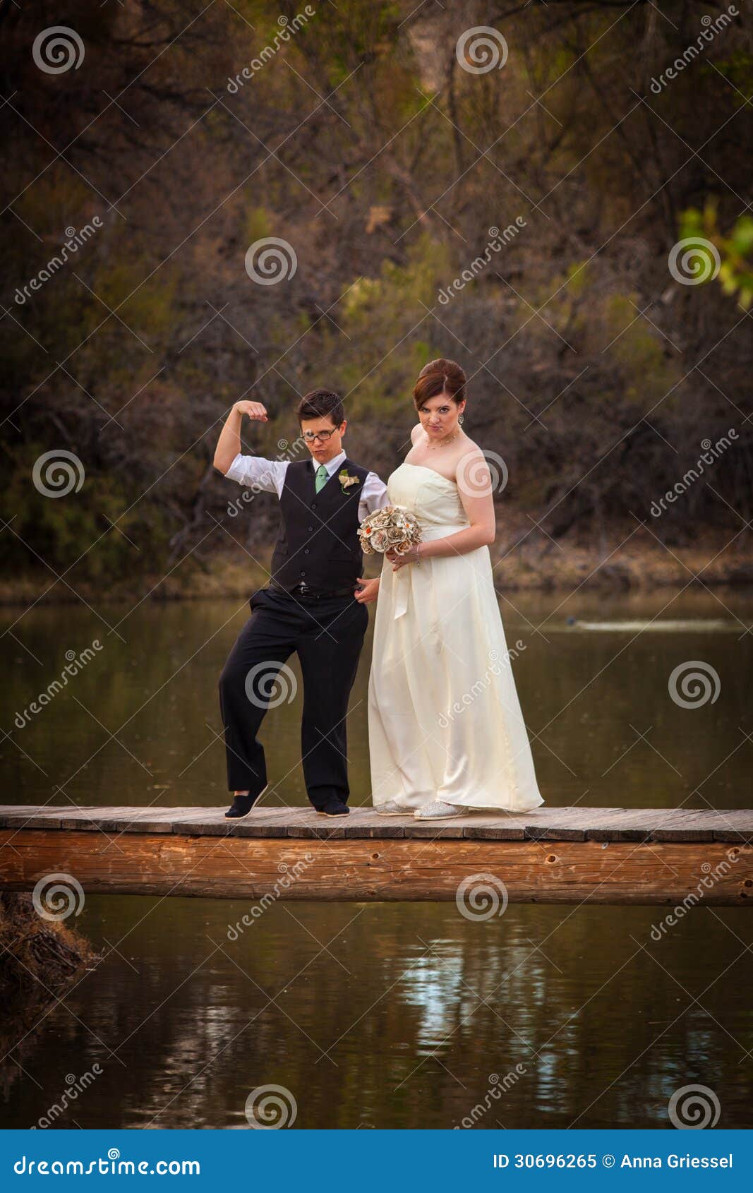 Cute Same Sex Couple On Dock Stock Image Image Of Adult