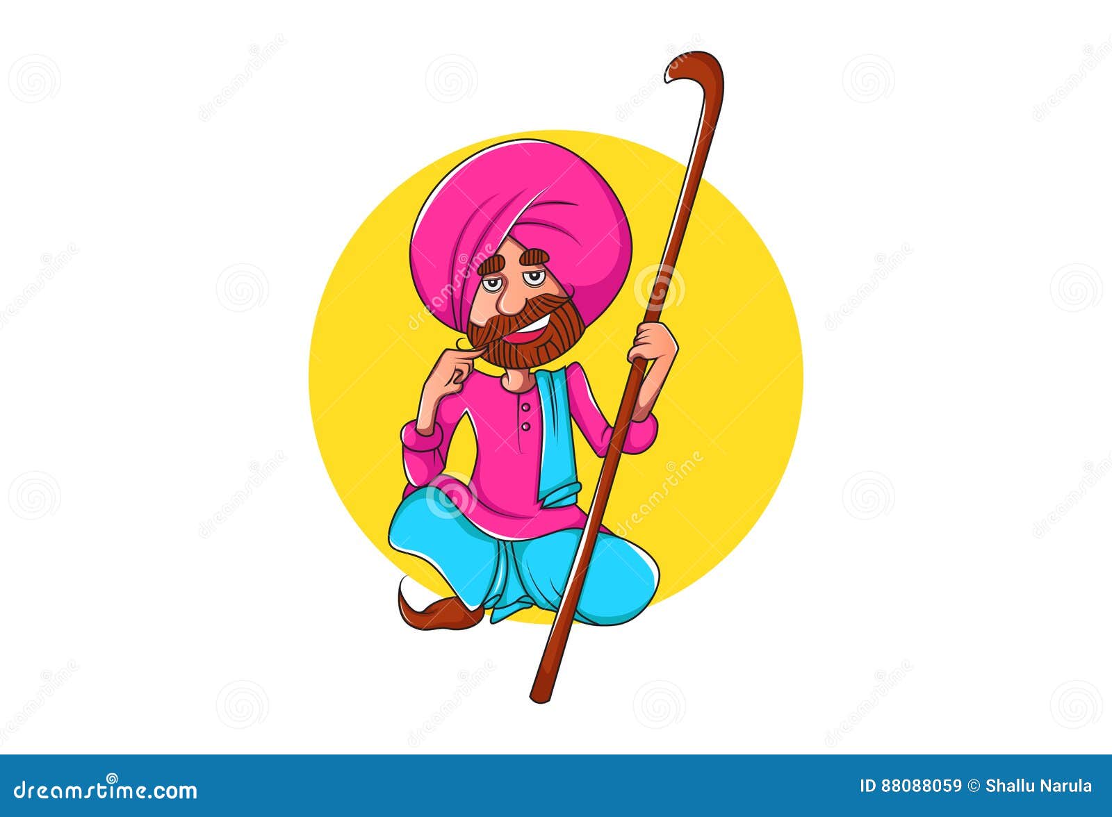 Cute Sardar Ji Sitting and Holding a Stick in Hand. Stock Illustration - Illustration of carrying, bullet: 88088059 Cute Sardar Ji Sitting and Holding a Stick in Hand. Stock Illustration - Illustration of carrying, bullet: 88088059
