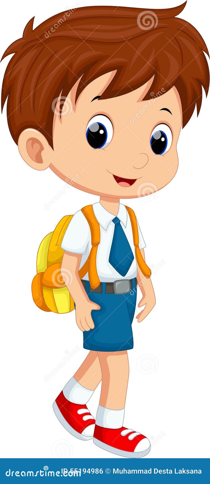 Cute schoolboy cartoon