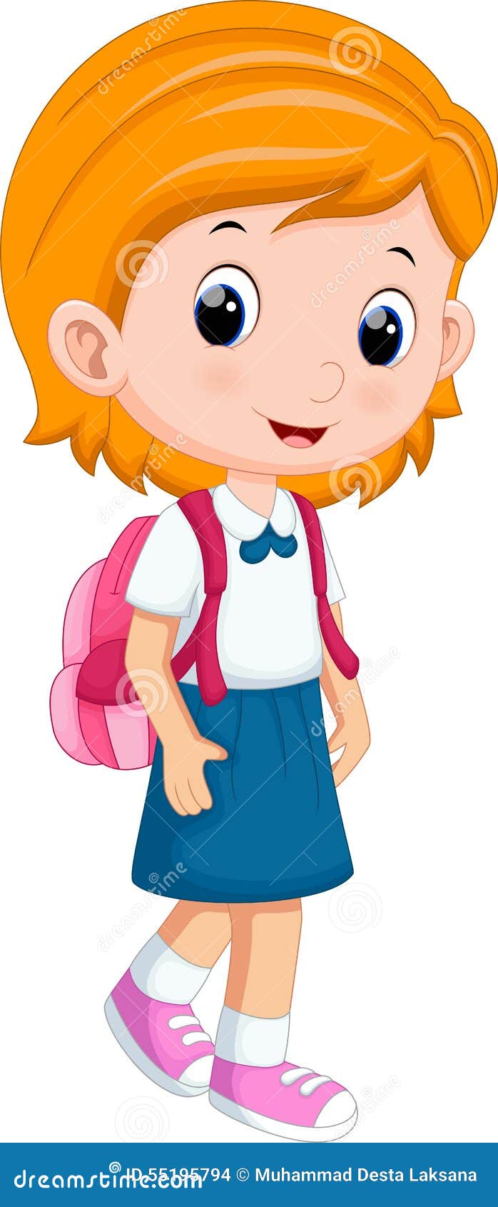 Cute schoolgirl cartoon stock illustration. Illustration of kindergarten - 55195794 Cute schoolgirl cartoon stock illustration. Illustration of kindergarten - 55195794