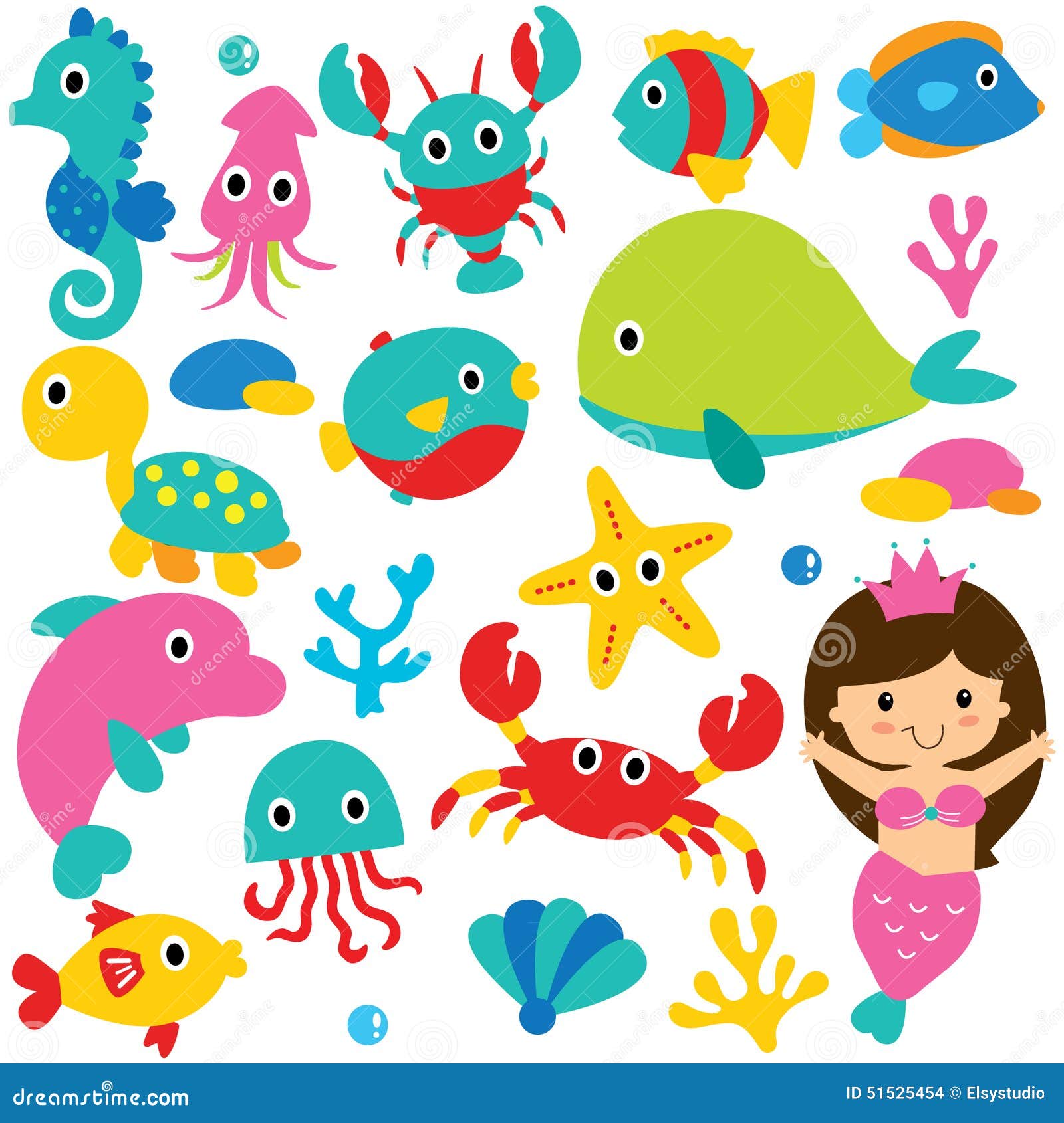 animated sea creatures clipart