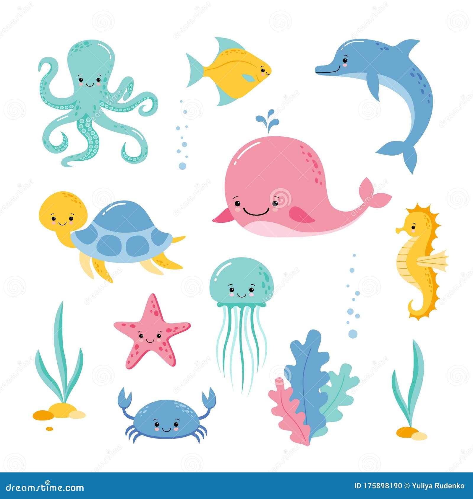 Kawaii Sea Creatures Stock Illustrations – 190 Kawaii Sea Creatures Stock  Illustrations, Vectors & Clipart - Dreamstime