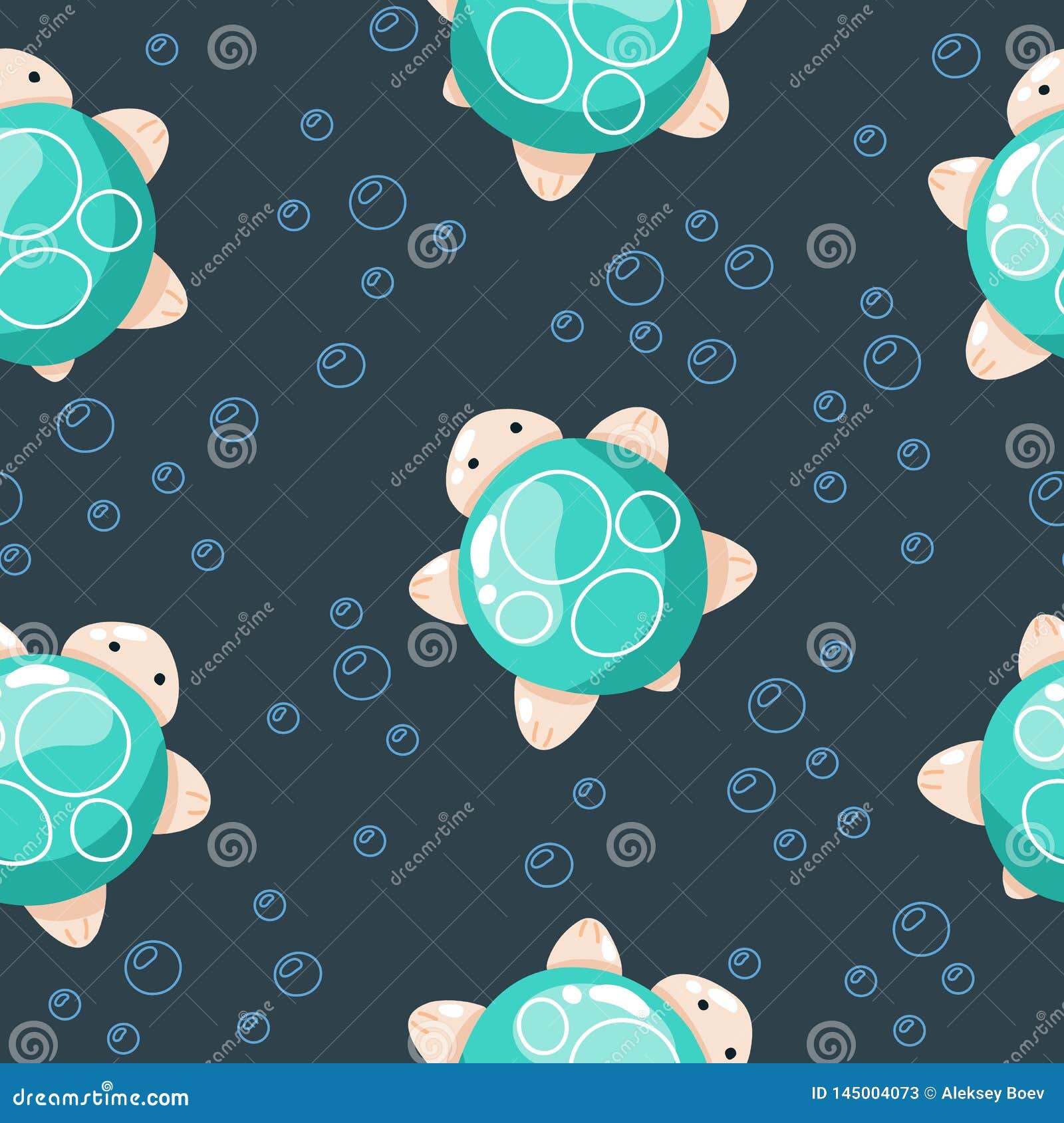 Turtle On - Blue - Wrapping Paper