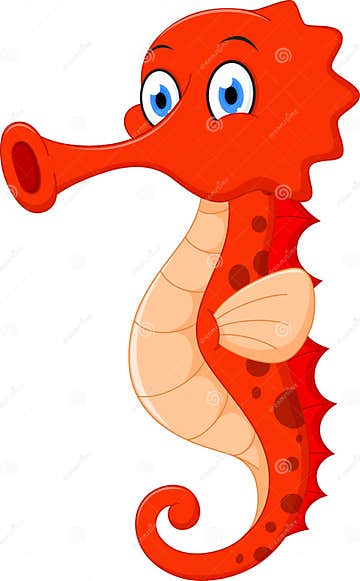 Cute seahorse cartoon stock vector. Illustration of colorful - 59149898