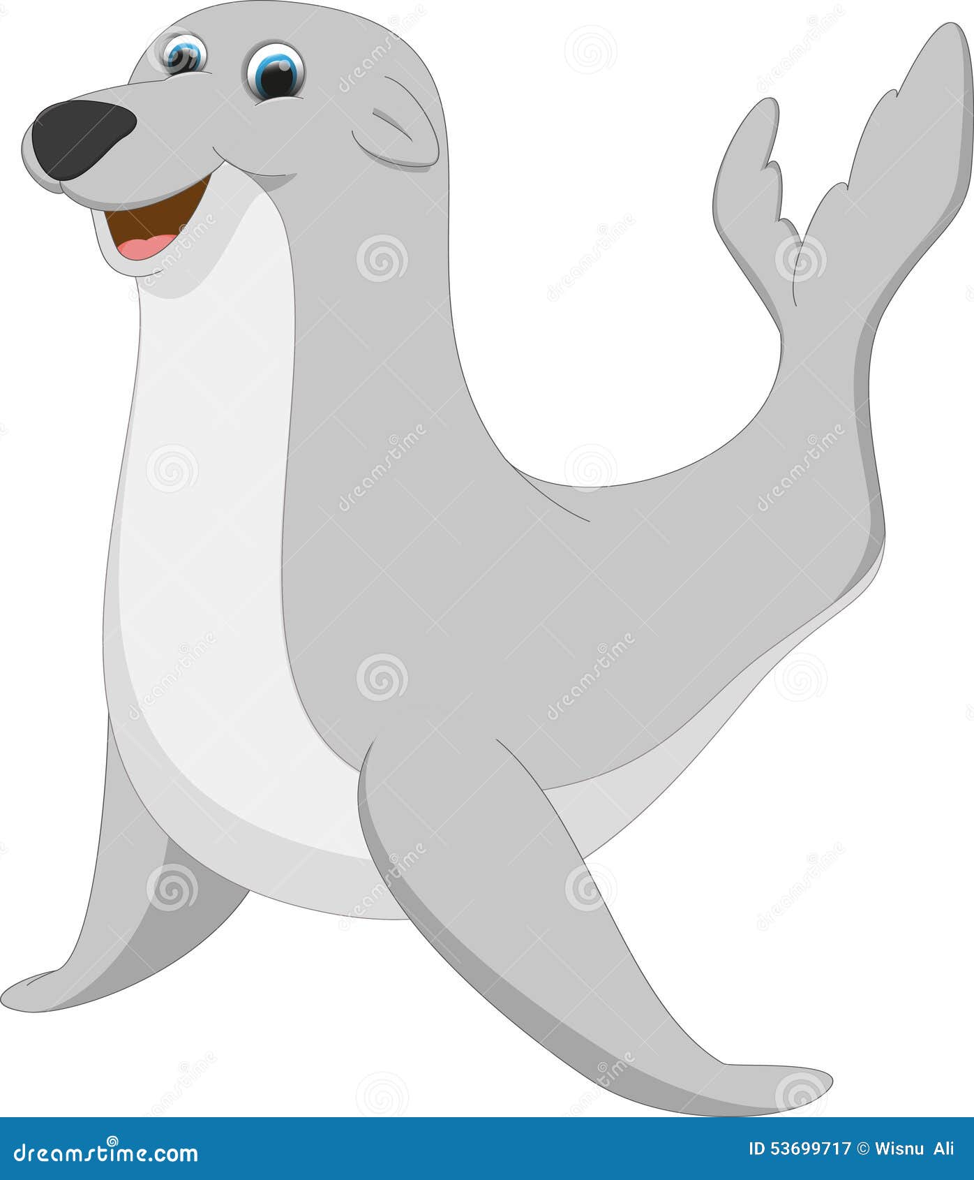 Cute seal cartoon stock vector. Illustration of mascot 53699717