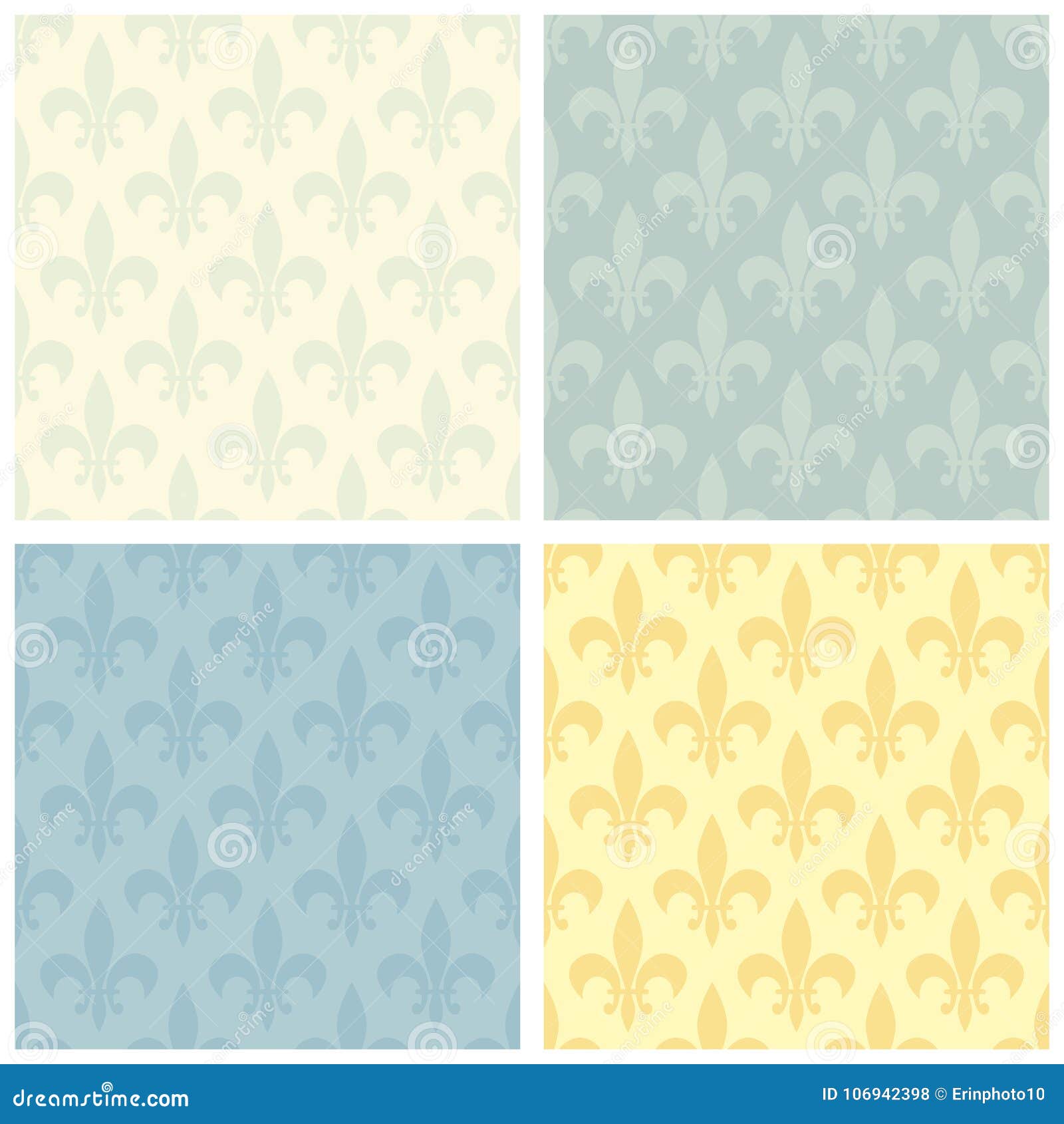 Seamless Of A Fleurdelys Repeating Pattern Stock Photography